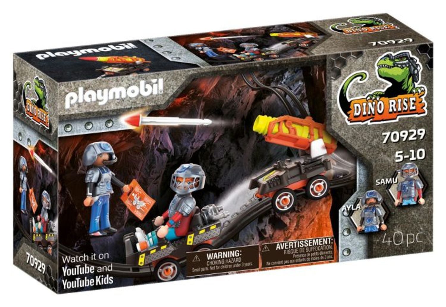 Playmobil® Dino Rise Dino Mine Raketenkart Konstruktions-Spielset, (Dino Mine Raketenkart), Made in Europe