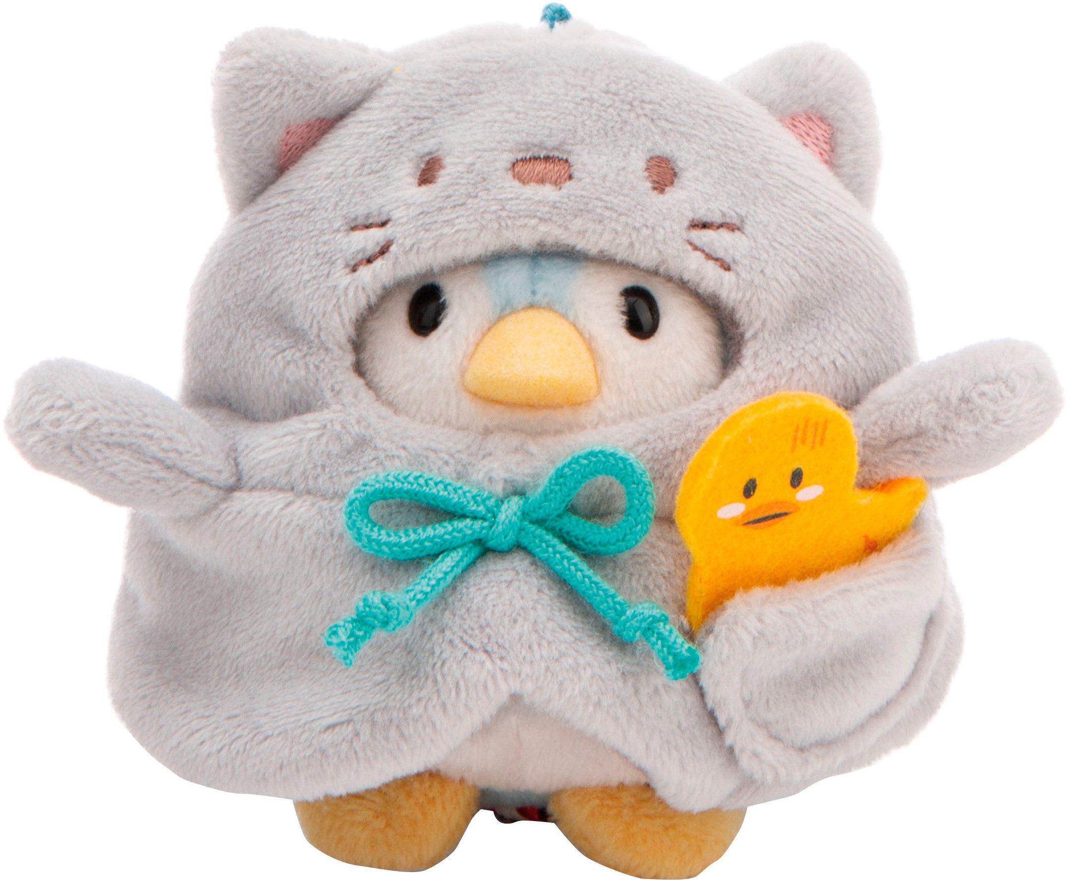 Nici Kuscheltier mymochi, Pinguin Waddle, 8 cm, mit Ente und Katzenkostüm, in Geschenkbox