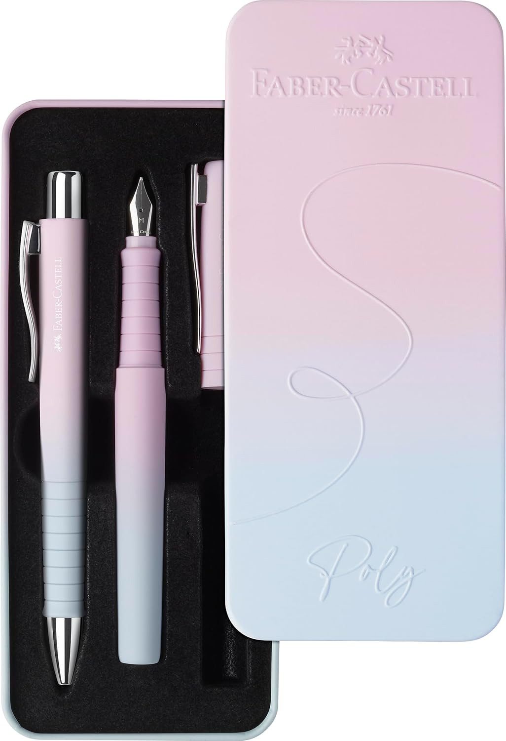 Eberhard Faber Buntstift Faber-Castell Schreibset Blushing Sky Füller + Kugelschreiber