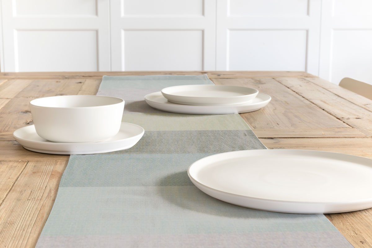 SCHÖNER LEBEN. Tischläufer SCHÖNER LEBEN. Tischläufer Streifen 9,5cm grau m günstig online kaufen