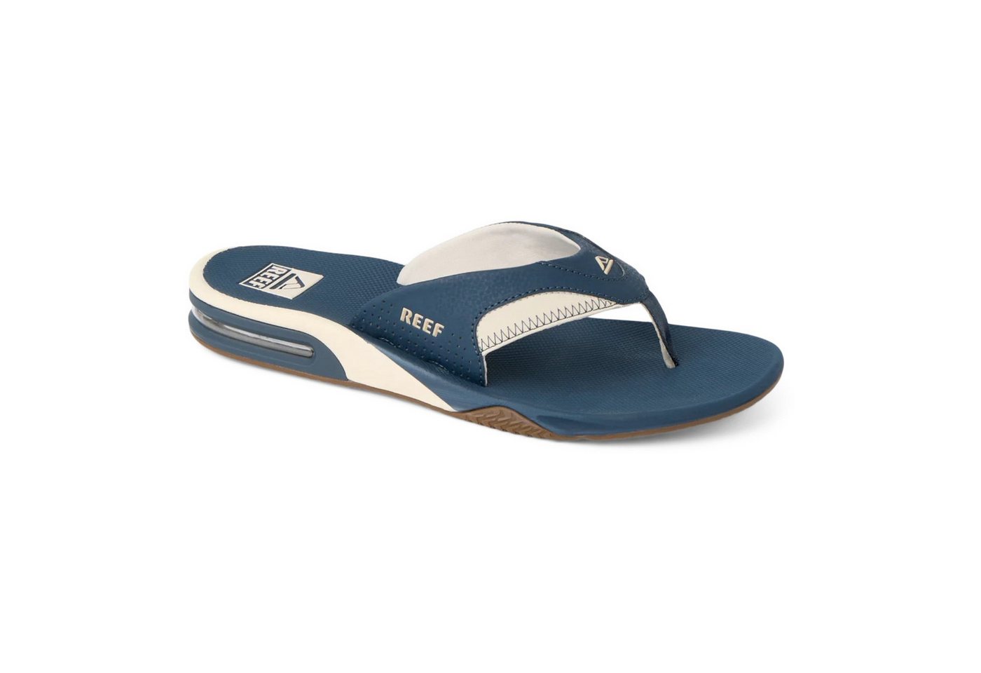Reef Zehensandalen Fanning+ (integrierter Flaschenöffner) navyblau/oat Badeschuh