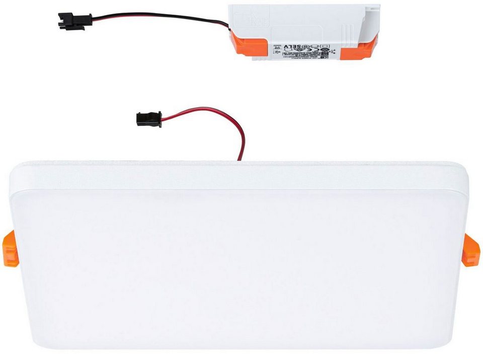 Paulmann LED Einbauleuchte Veluna VariFit Edge IP44 eckig 160x160mm 1100lm  4000K Weiß, LED fest integriert, Neutralweiß, LED Einbaupanel IP44 eckig  160x160mm 1100lm 4000K Weiß, Flexibler Einbau mit stufenlos verstellbaren  Klemmfedern