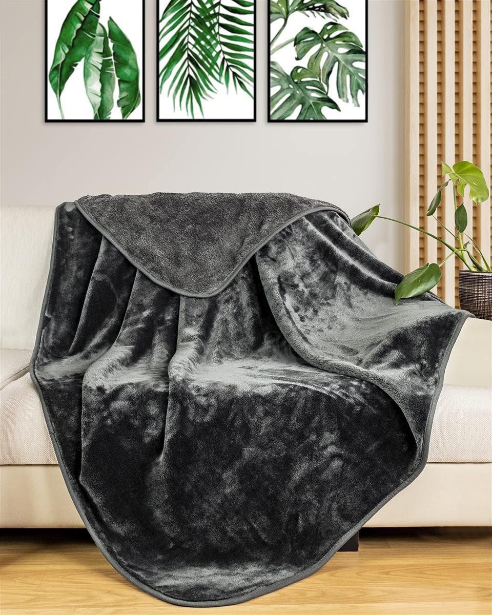 Wohndecke Cashmere-Feeling Kuscheldecke super weich & flauschig – Fleecedecke, Gräfenstayn, dicke & warme Sofadecke, Wohndecke & Tagesdecke - Überwurf Sofa, Cou – Bild 5 von 5
