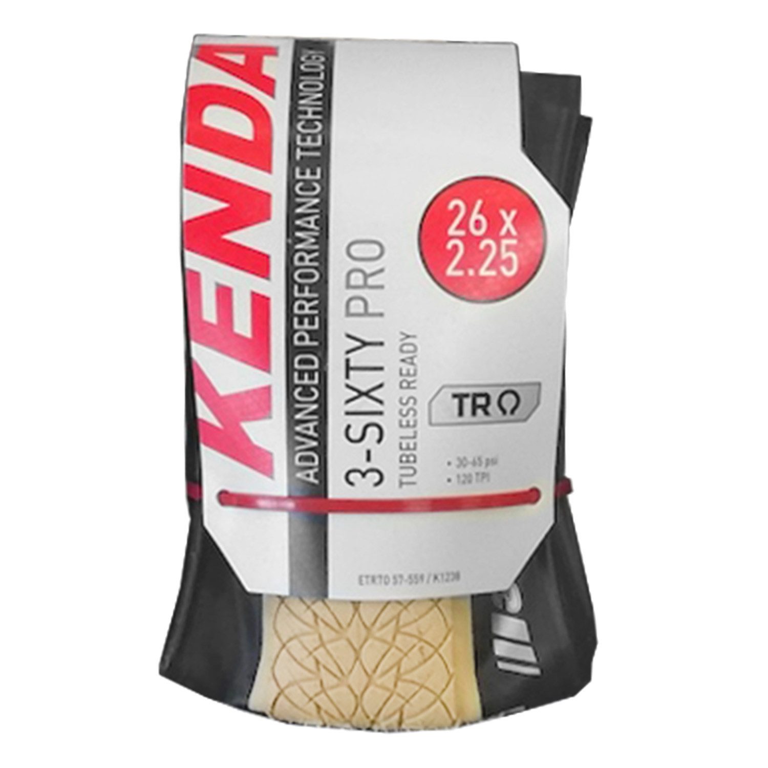 KHEbikes Fahrradreifen KENDA MTB Faltreifen 3-Sixty Pro 26 x 2,25 – leicht & robust, TR - Tubeless Race, Single Tread Compound