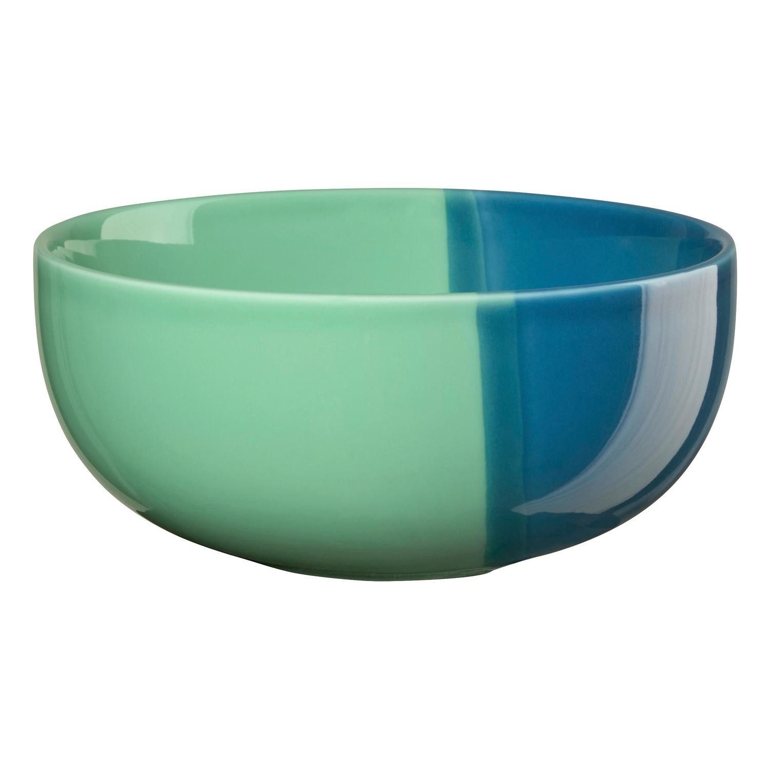 ASA SELECTION Müslischale Schale JOY, Ø 15,5 cm, Grün, Blau, Porzellan, (1-tlg), spülmaschinengeeignet