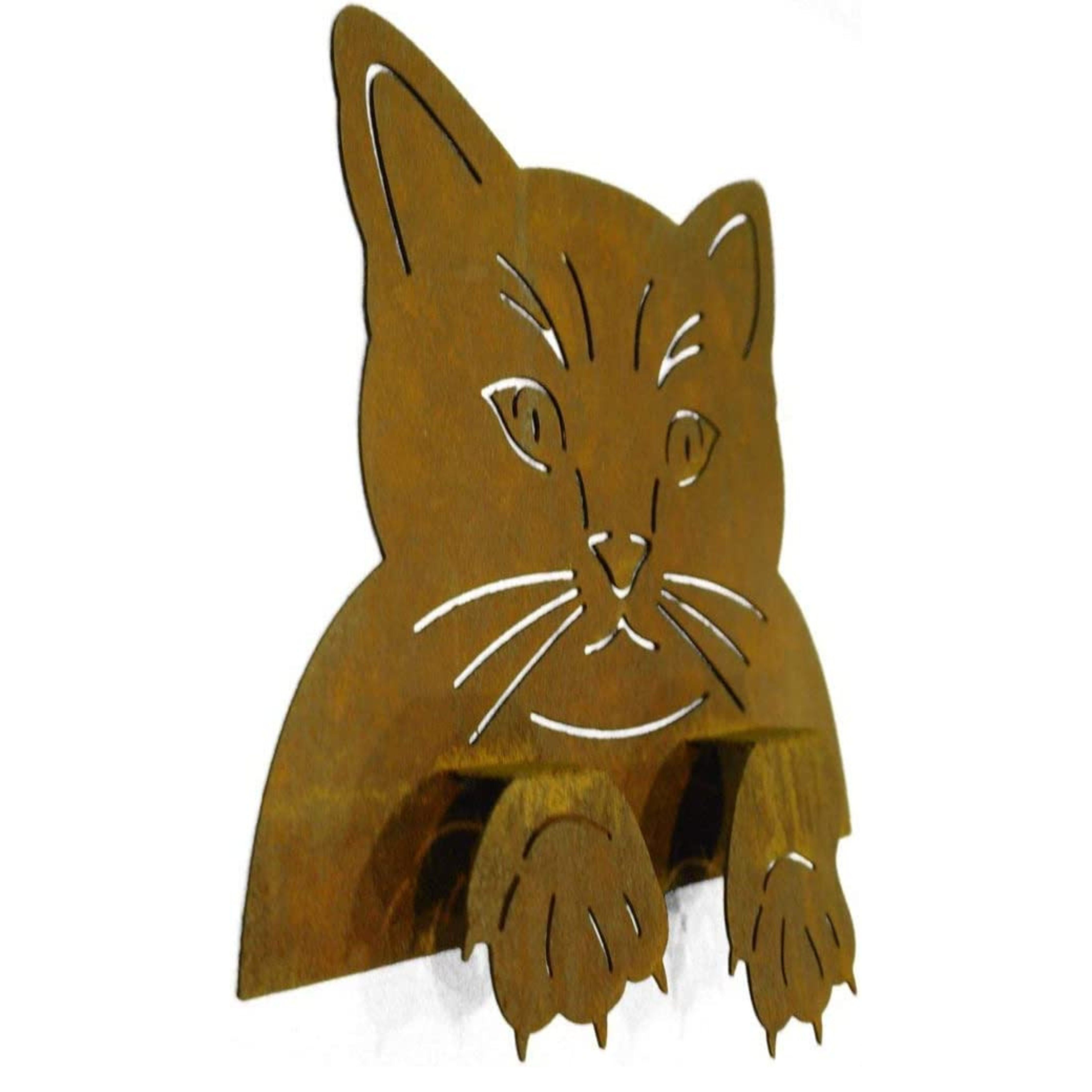 Rostikal Gartenfigur Katzen Deko Garten Zaunhocker günstig online kaufen