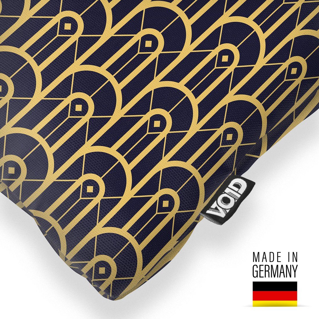 VOID Kissenbezug, (1 Stück), Art Deco Muster Blau Retro Kunst Luxus Wohnzimmer ration klassisch ge