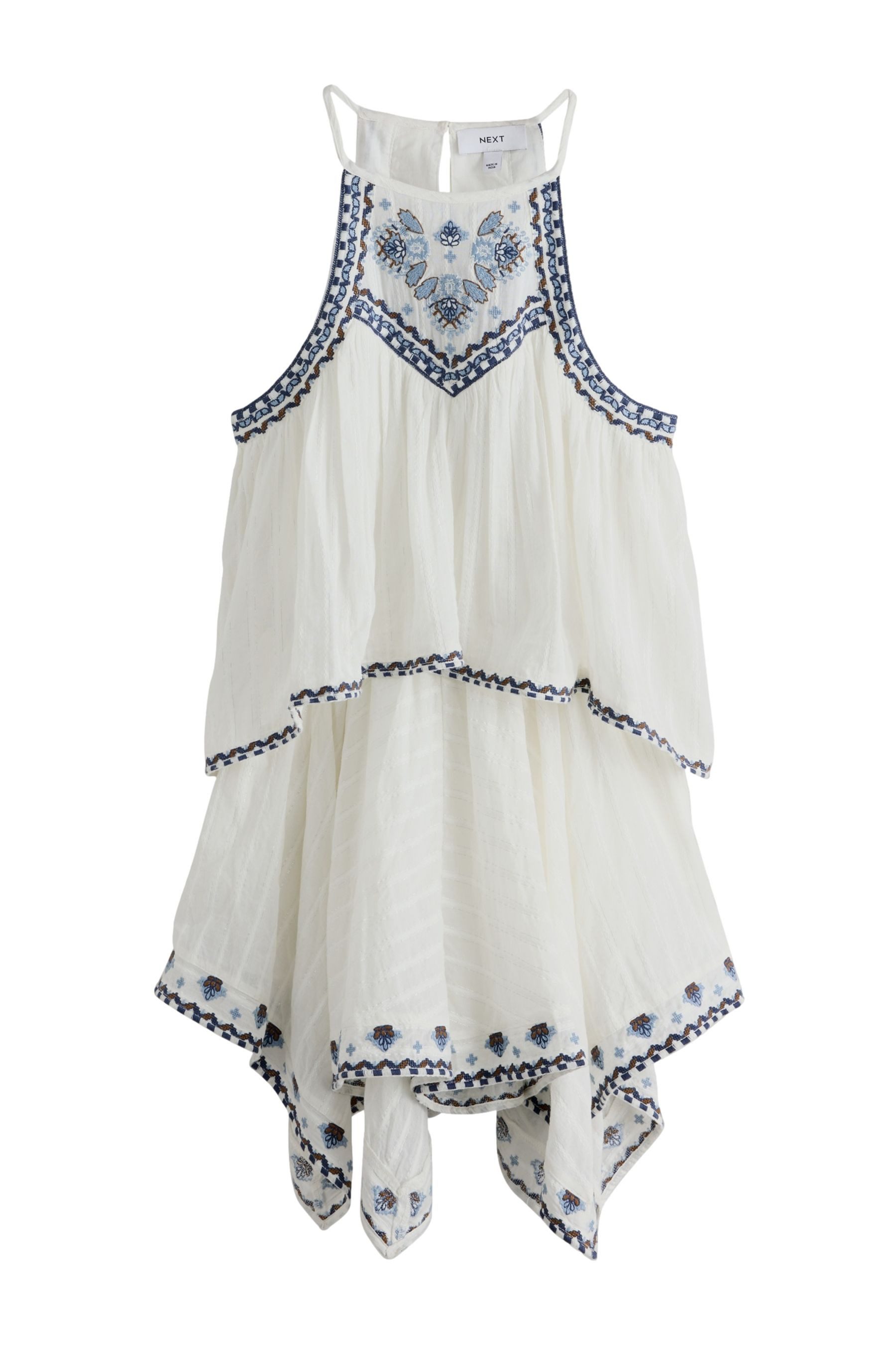Next Playsuit Playsuit mit Stickerei und Zipfelsaum (1-tlg)