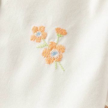 Dave & Bella Germany Langarmbluse Luxus-Bluse mit Kragen & Blumen-Stickerei