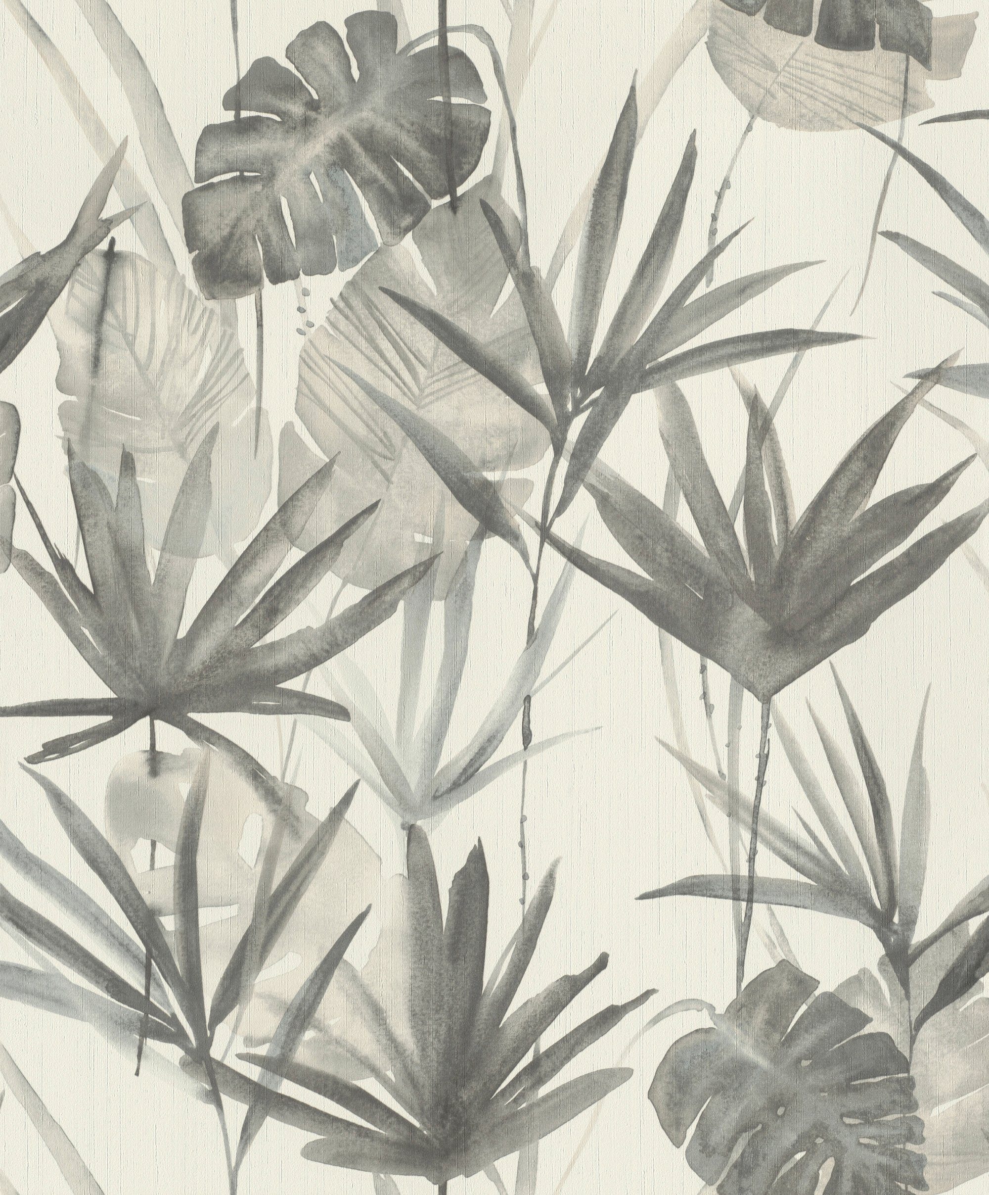 (1 grau gemustert, Vliestapete St) Home botanisch, BARBARA geprägt, BARBARA Collection Home II, Collection