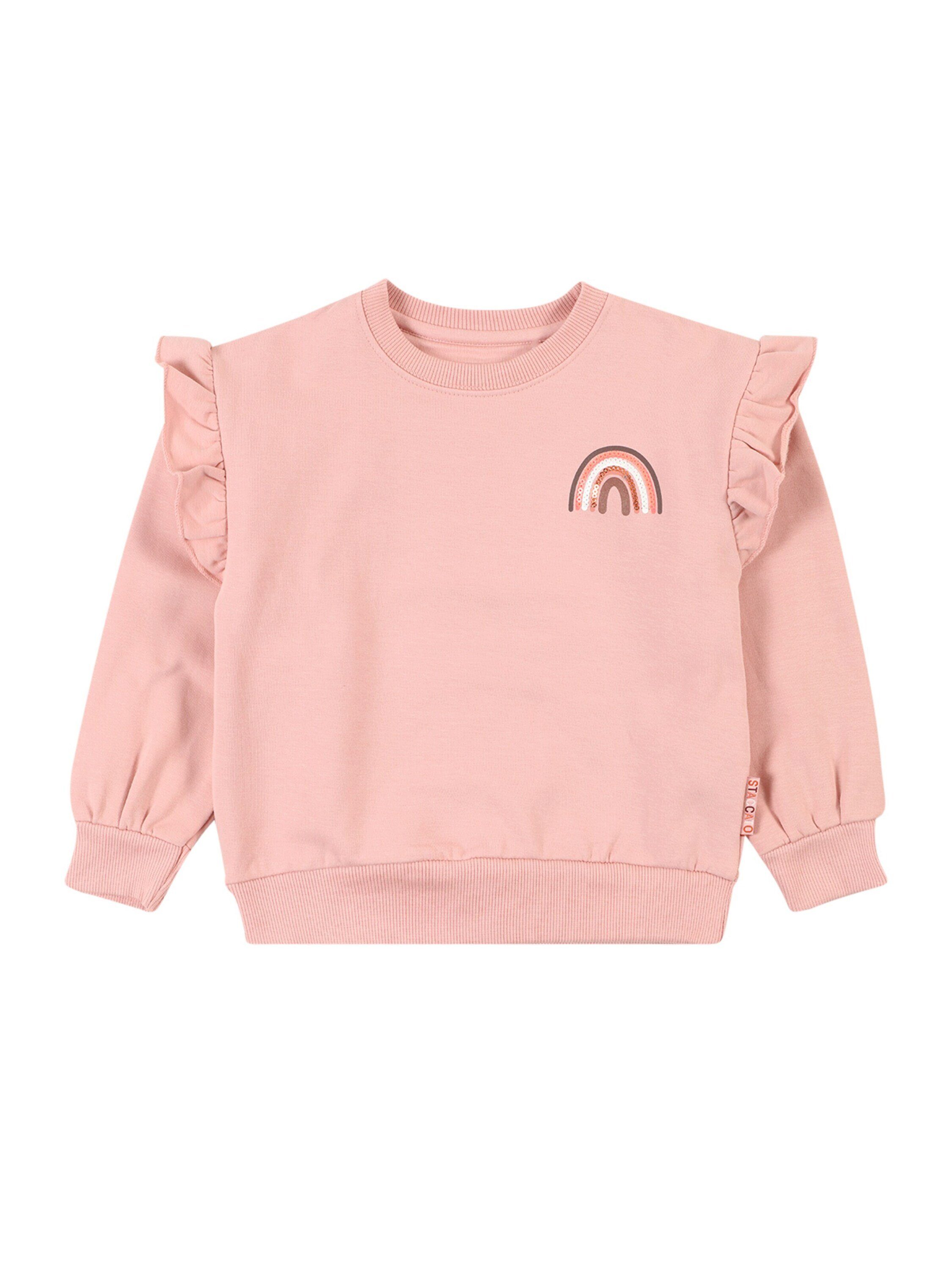 STACCATO Sweatshirt (1-tlg) Rüschen, Pailletten