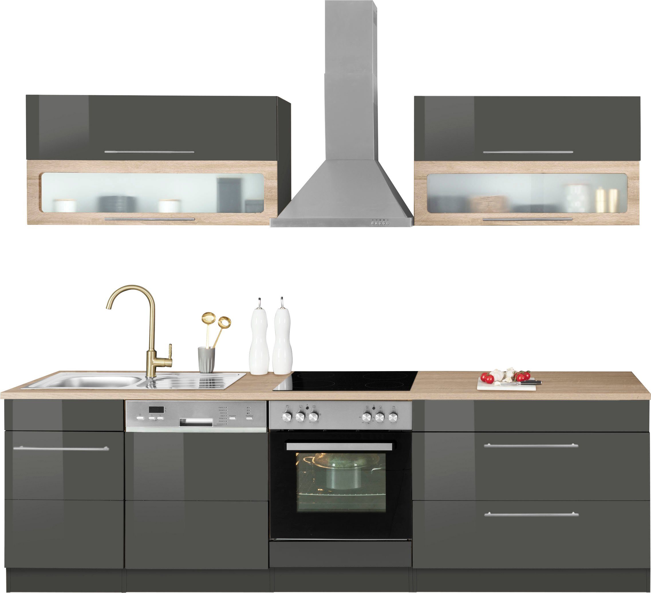 KOCHSTATION Küchenzeile KS-Wien, Breite 270 cm, wahlweise mit E-Geräten günstig online kaufen