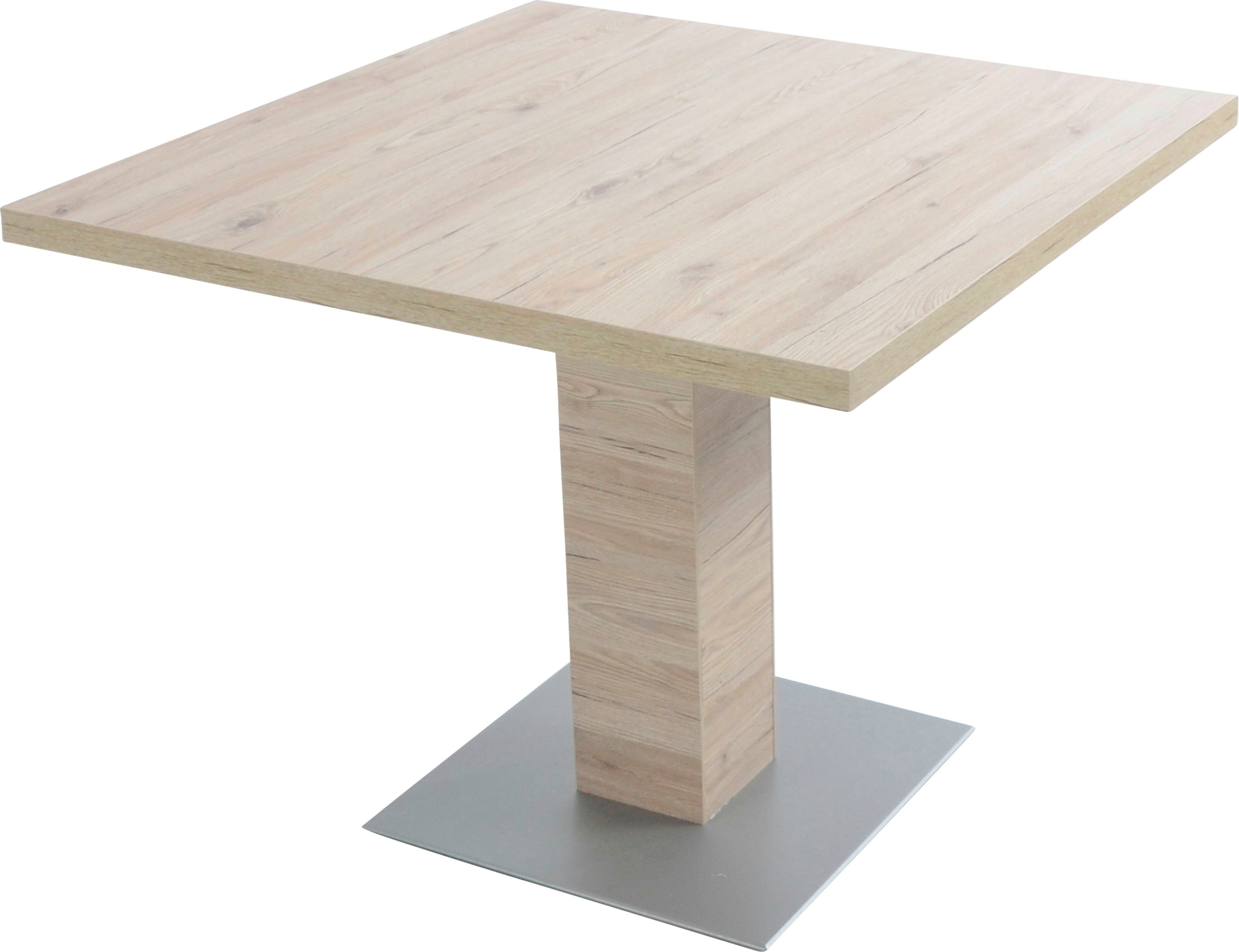 K+W Komfort & Wohnen Esstisch Esstisch mit II, einer Säule Santos quadratisch
