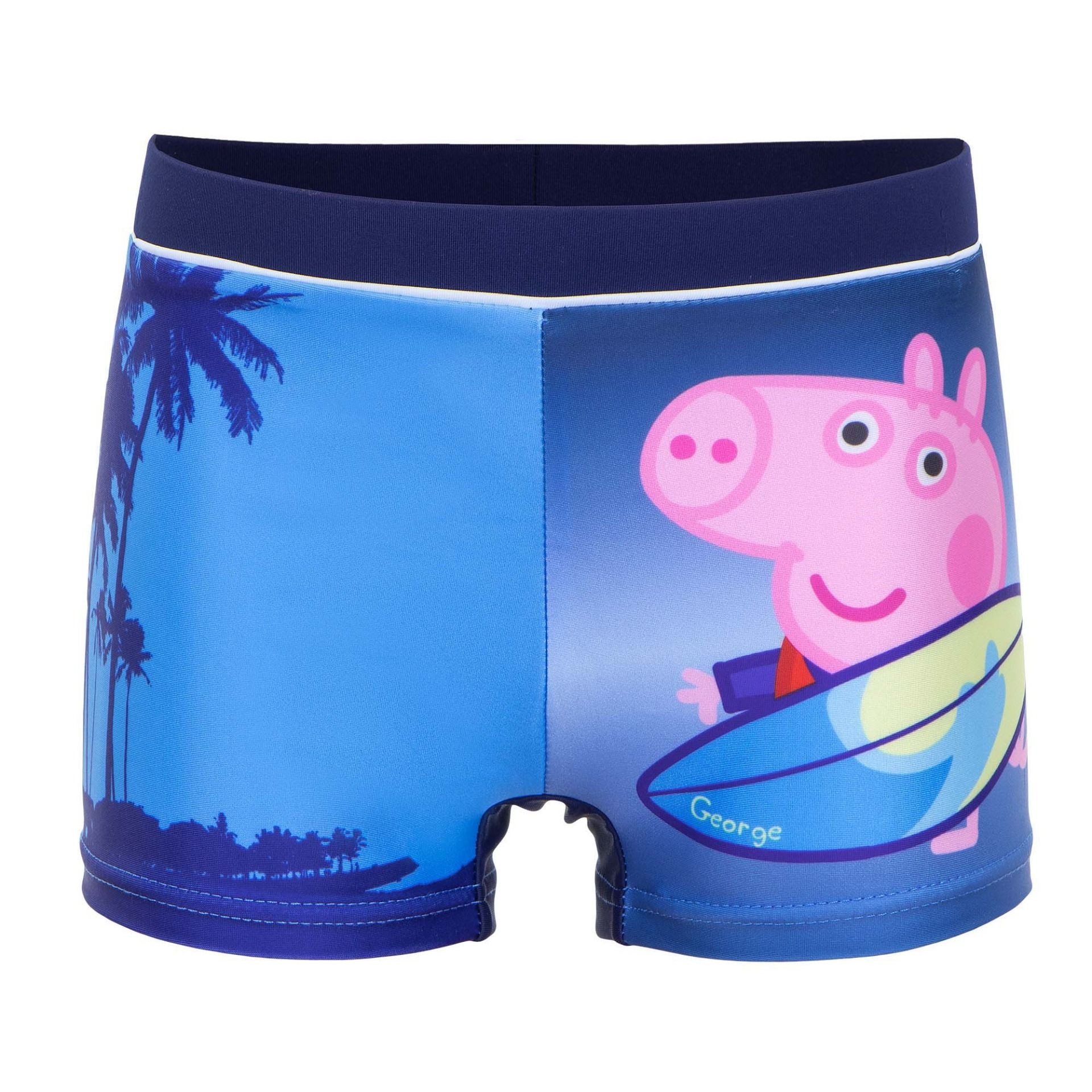 Peppa Pig Boxer-Badehose Schwimm-Boxershorts – Bequeme blaue Badehose für Kinder