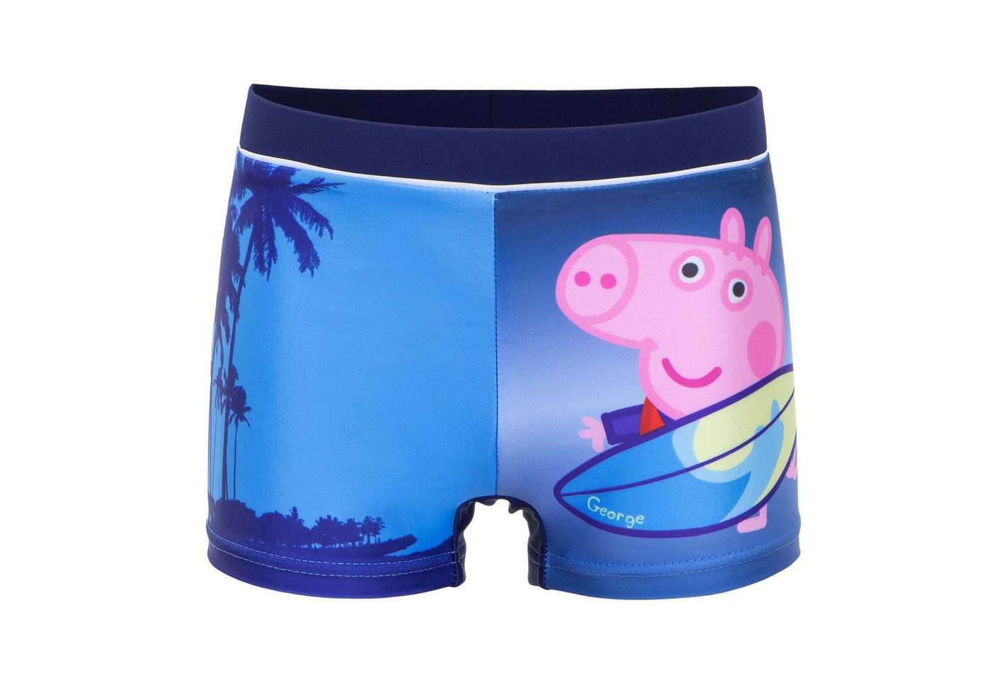 Peppa Pig Boxer-Badehose Schwimm-Boxershorts – Bequeme blaue Badehose für Kinder