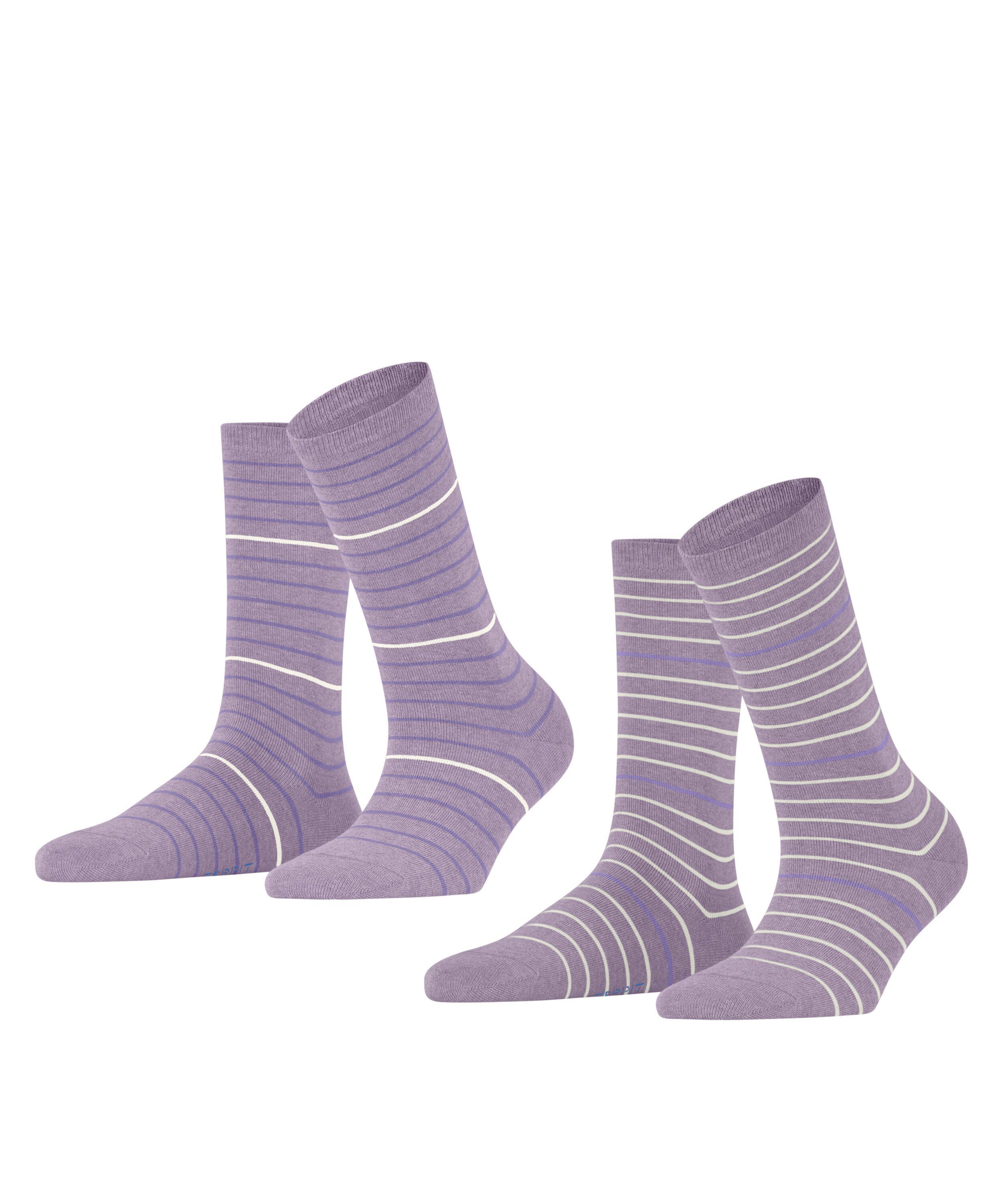 Socken Fine Stripe 2-Pack Socken aus Biobaumwolle