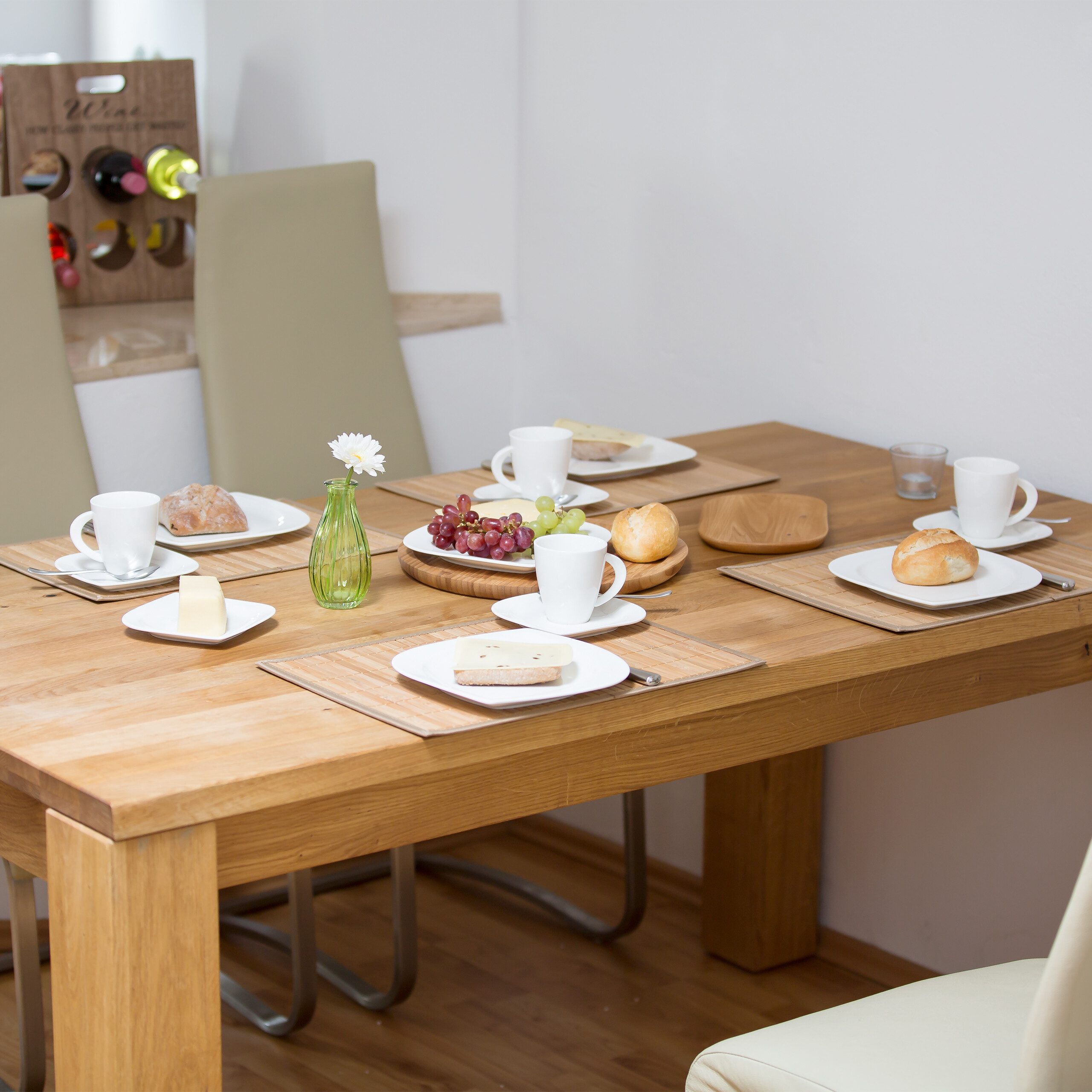 relaxdays Platzset Tischset 4er Set Bambus, günstig online kaufen