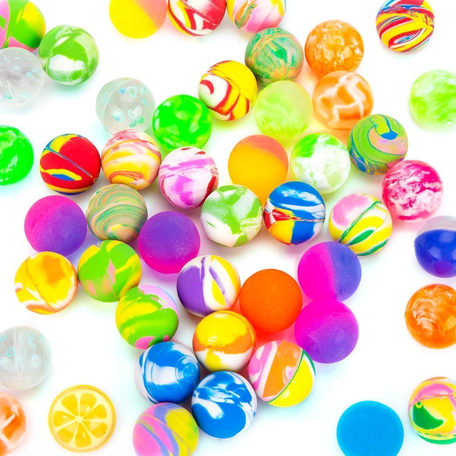 Flummi 50 Stück Kinder Flummis 25mm Springball Bunte Gummibälle Hüpfbälle