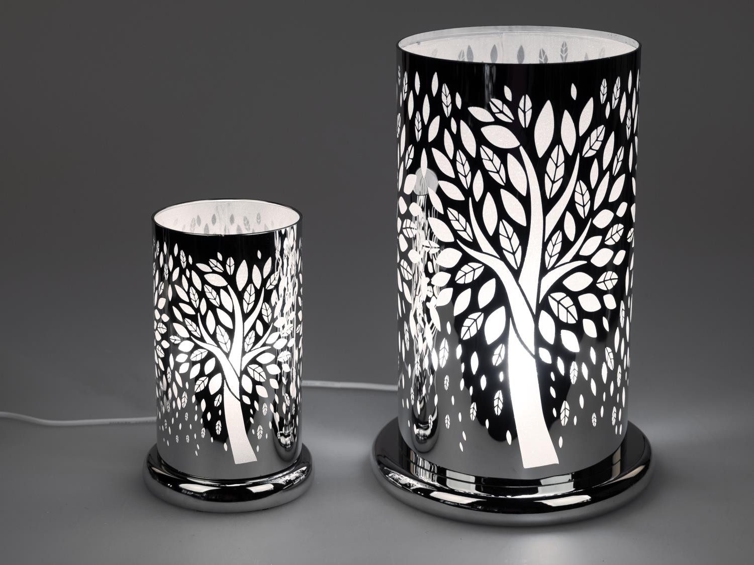 formano Nachttischlampe Touch, Farbe: Silber, Motiv: Baum günstig online kaufen