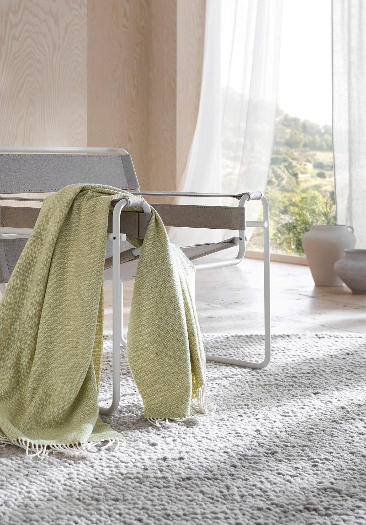 Plaid LIA aus Bio-Baumwolle mit Bio-Lambswool, Hessnatur