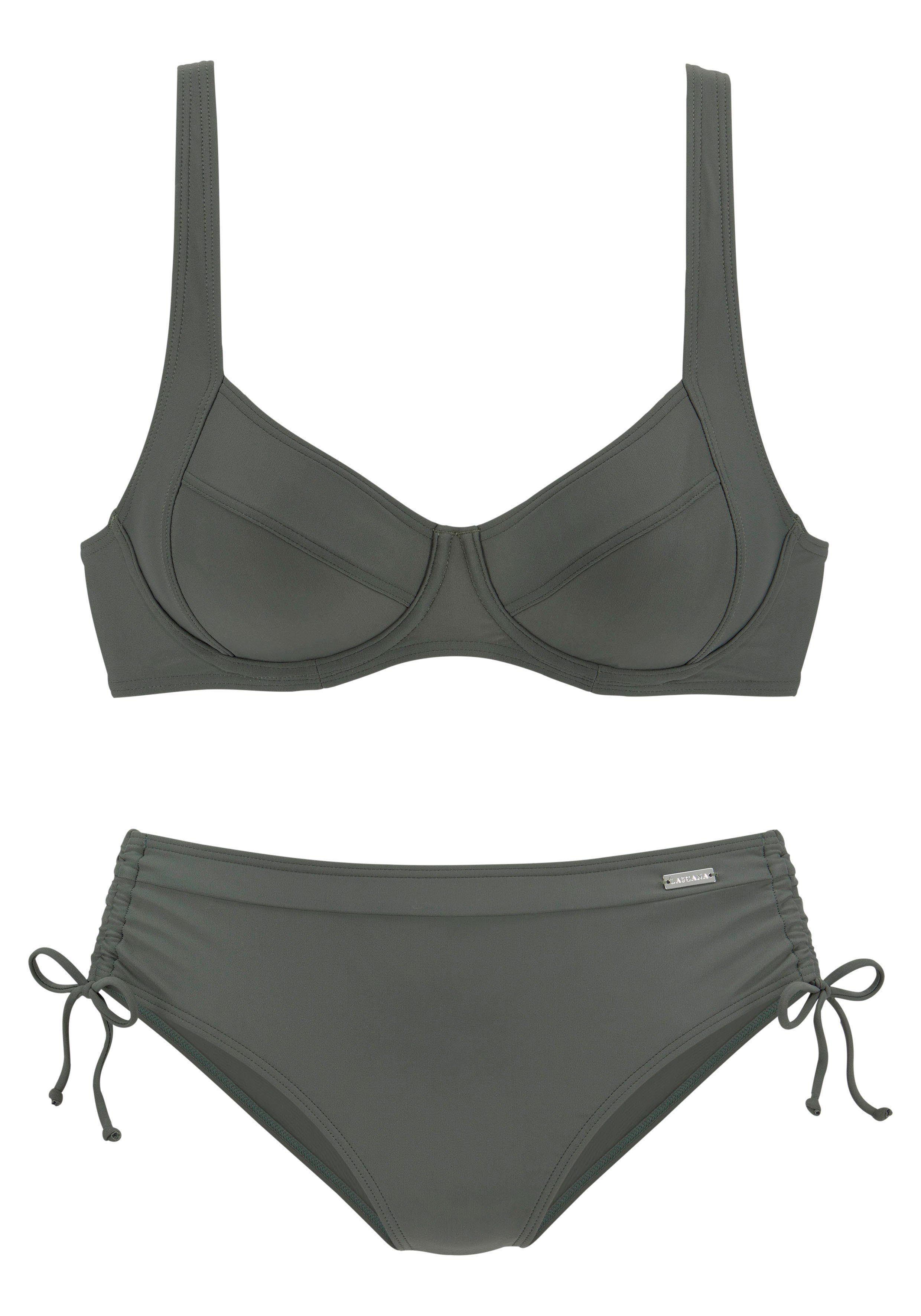 LASCANA Bügel-Bikini mit seitlich geraffter Bikinihose günstig online kaufen