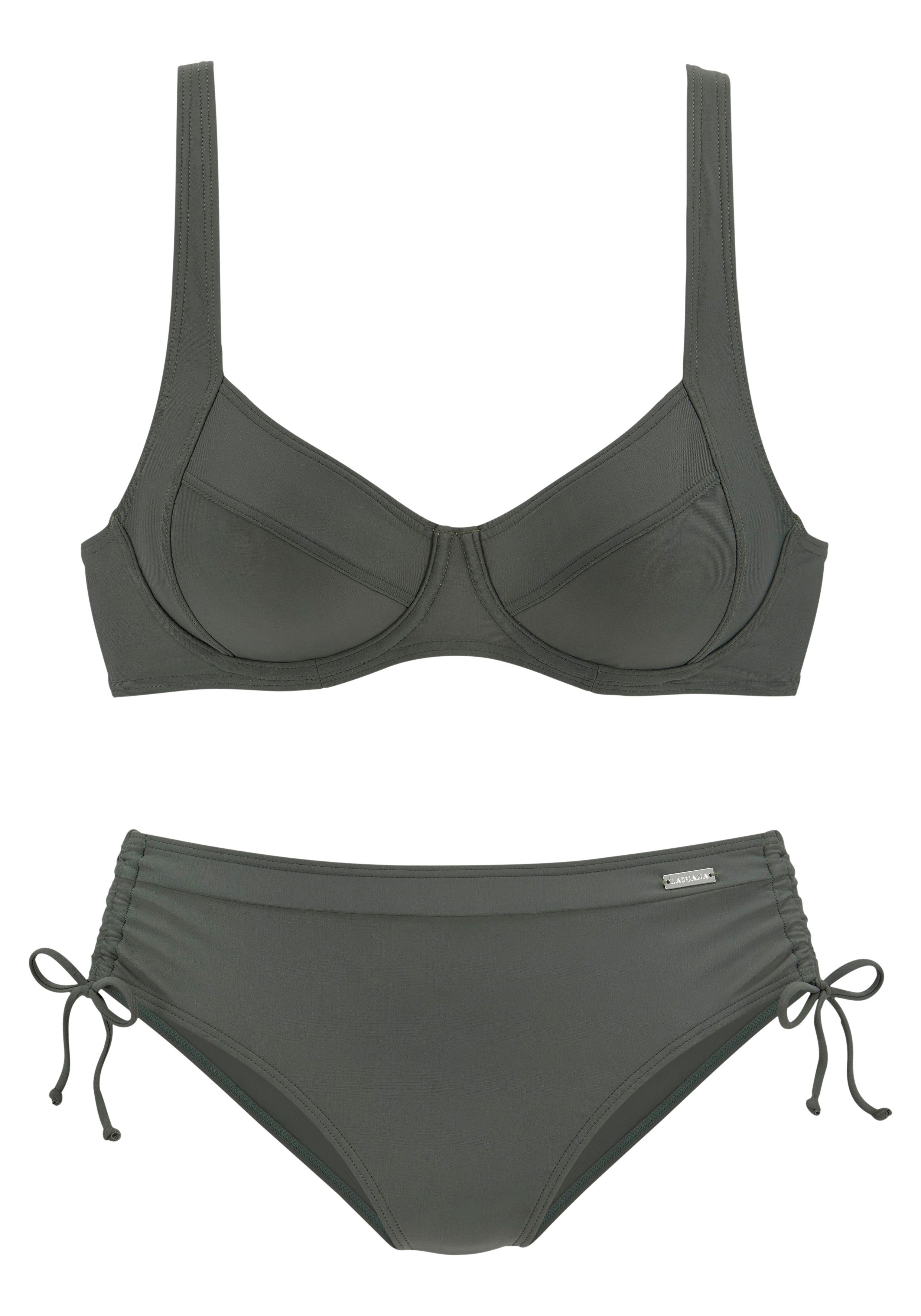 LASCANA Bügel-Bikini Annelie mit seitlich geraffter Bikinihose – Bild 2 von 5