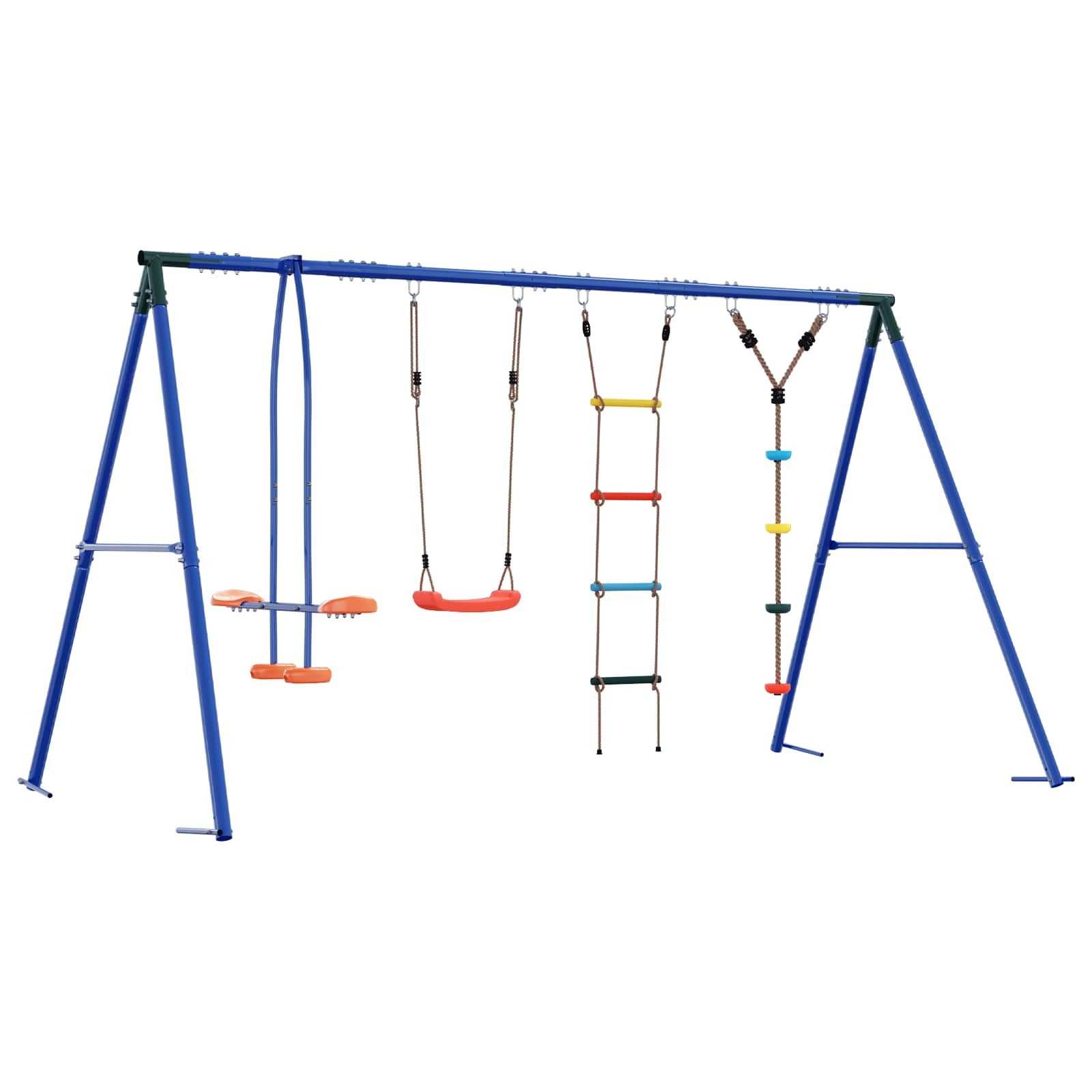vidaXL Spielturm Outdoor Schaukelset Mehrfarbig Stahl und PE