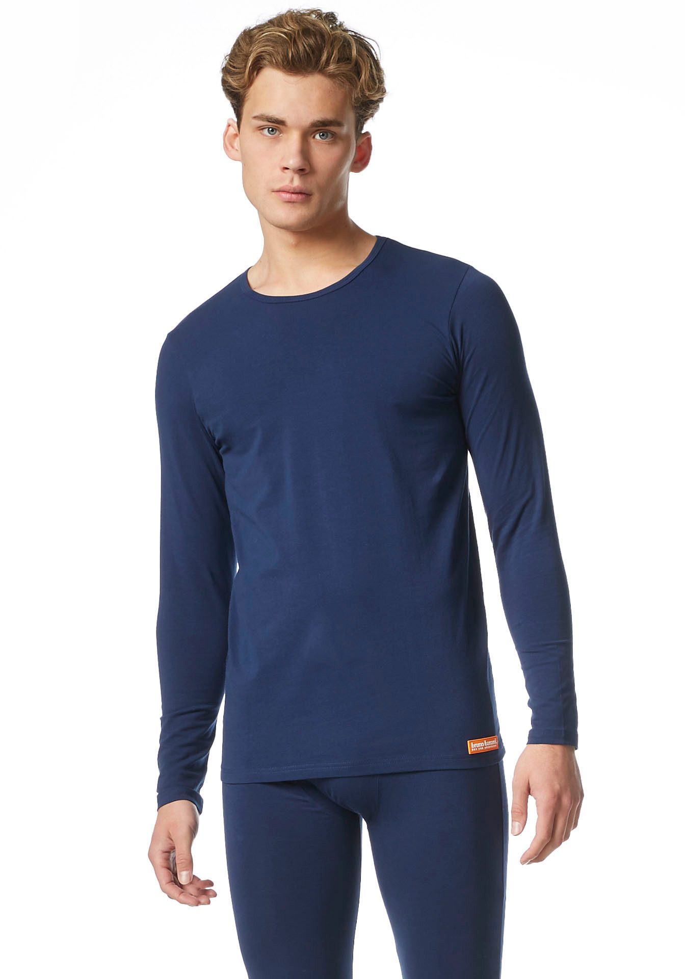 Bruno Banani Unterhemd Warm Up mit kontrastfarbenen Markenlabel günstig online kaufen