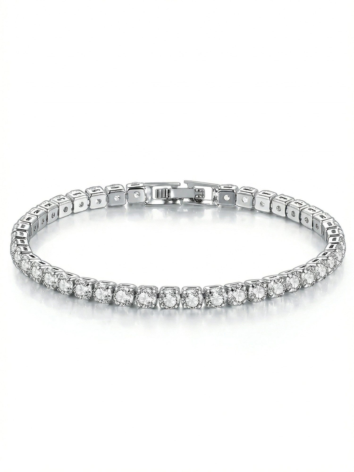 Staufergold Tennisarmband Tennisarmband „Crystal Line“ Silber, handmade with Love!