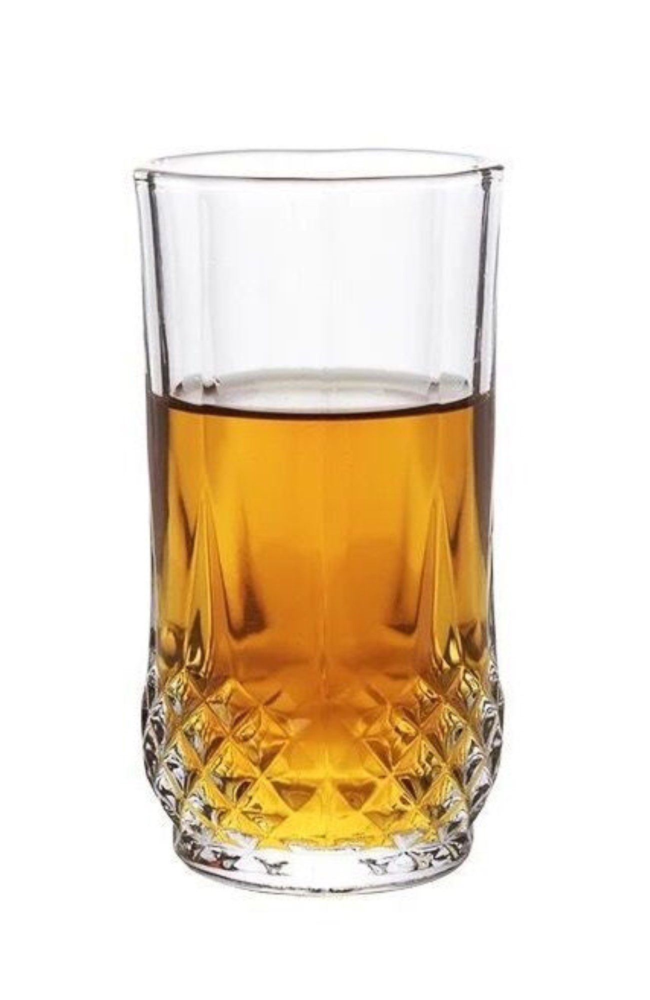 COFI 1453 Gläser-Set 6er Trinkgläser Set 235ml in Transparent - Vintage-Retro Design