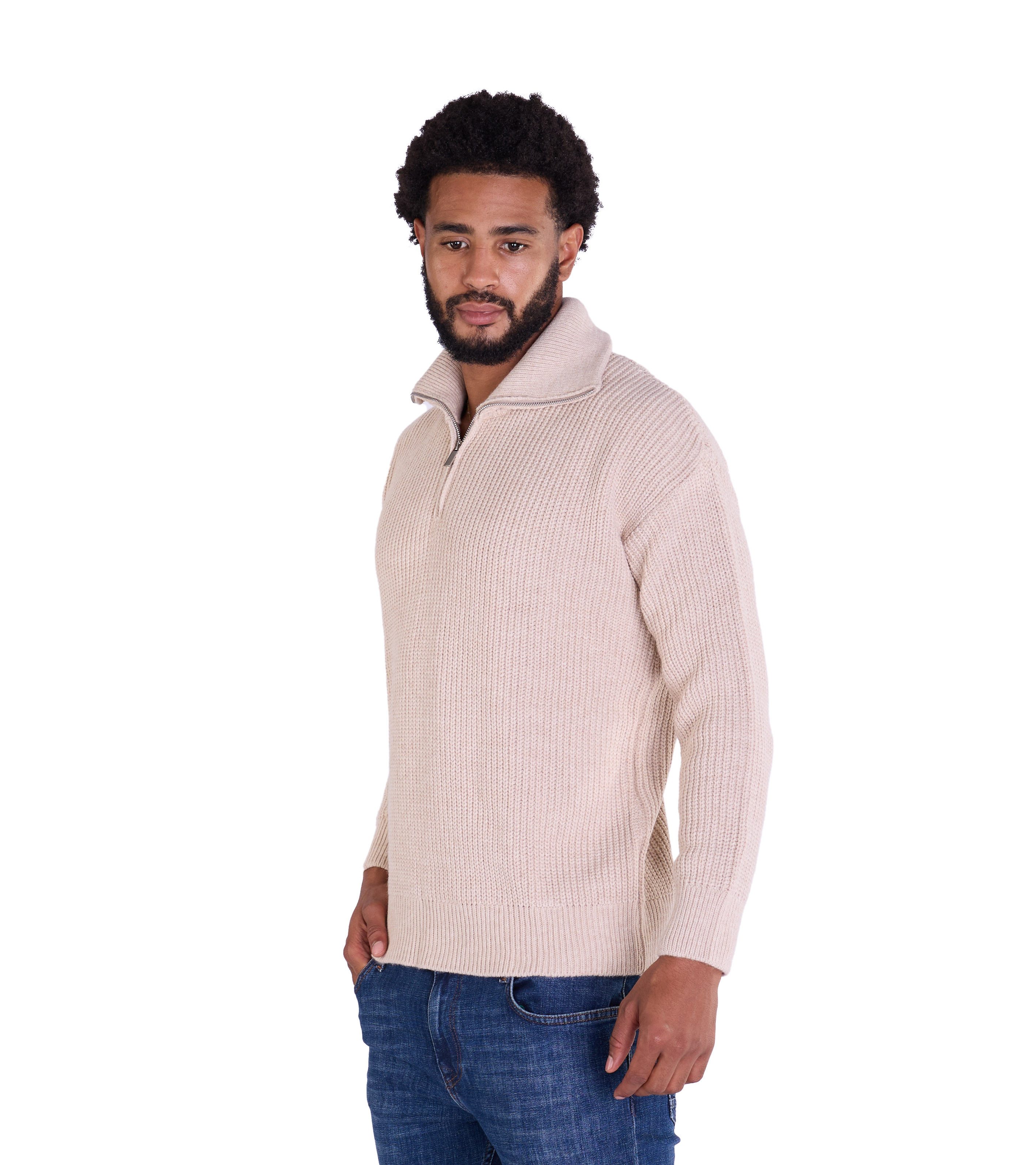 Denim Distriqt Strickpullover lässiger Herren Troyer günstig online kaufen