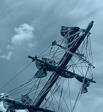 MyMaxxi Dekorationsfolie Türtapete Segelschiff auf dem Meer mit Leuchtturm