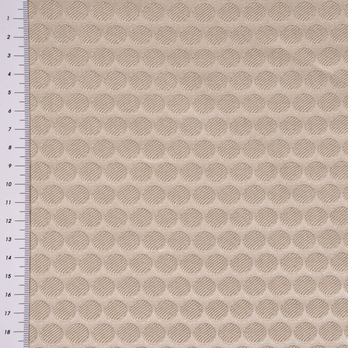 SCHÖNER LEBEN. Vorhang Gardine Jacquard Punkte beige dunkelbeige 245cm, Smokband, blickdicht, Jacquard, made in Germany,handmade,doubleface