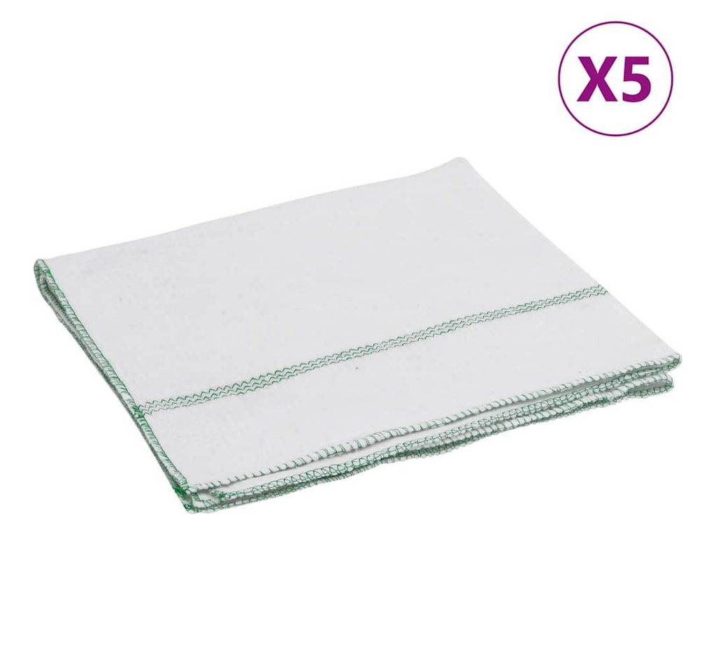Thumbnail - vidaXL Rohrreinigungsspirale Reinigungstücher 5 Stk. Weiß mit Grünen Gestreift 50x60 cm, L: 60 cm, (5 tlg)