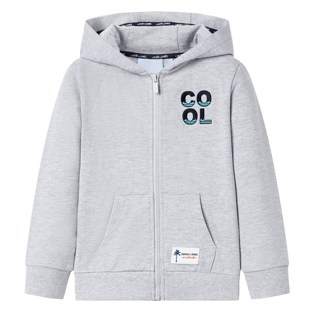 Kapuzenpullover Kinder-Kapuzenpullover mit Reißverschluss Grau 92