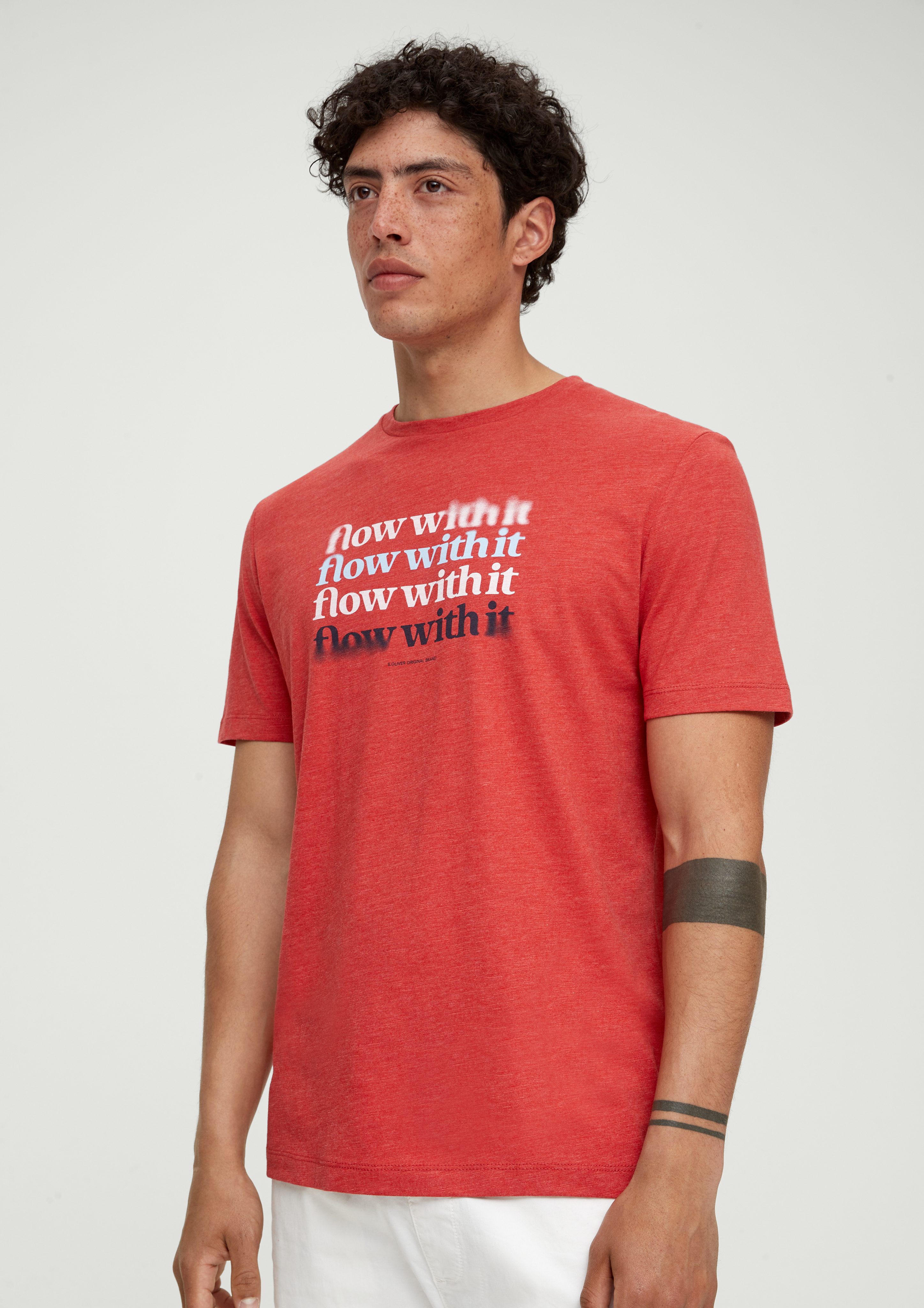 s.Oliver Kurzarmshirt T-Shirt mit Frontprint günstig online kaufen