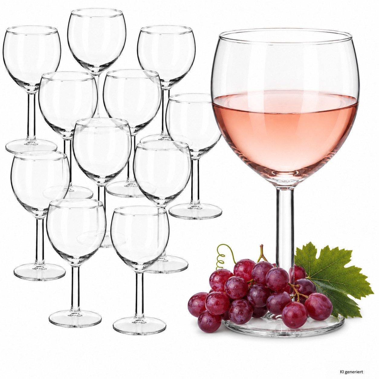 MamboCat Weinglas 12x Ballon Weingläser 190ml Wasserglas Rotweinkelch Weißwein Gastro, Glas