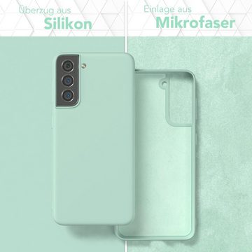 EAZY CASE Handyhülle TPU Hülle für Samsung Galaxy S21 5G 6,2 Zoll, Hülle Silikon kratzfest Smart Slimcover Bumper Case Etui Mint Grün