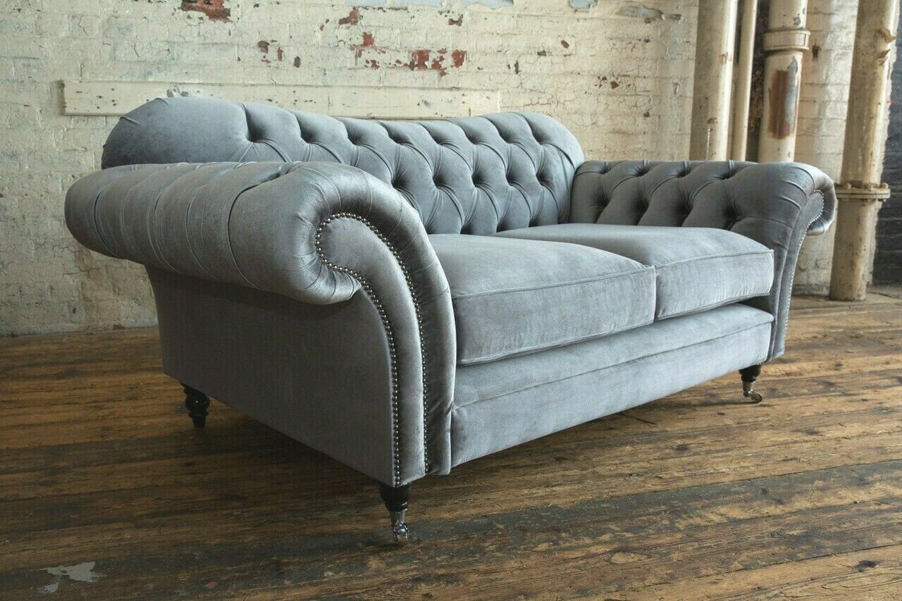 JVmoebel Chesterfield-Sofa, Chesterfield 2 Sitzer Sofa Couch cm 200 Design