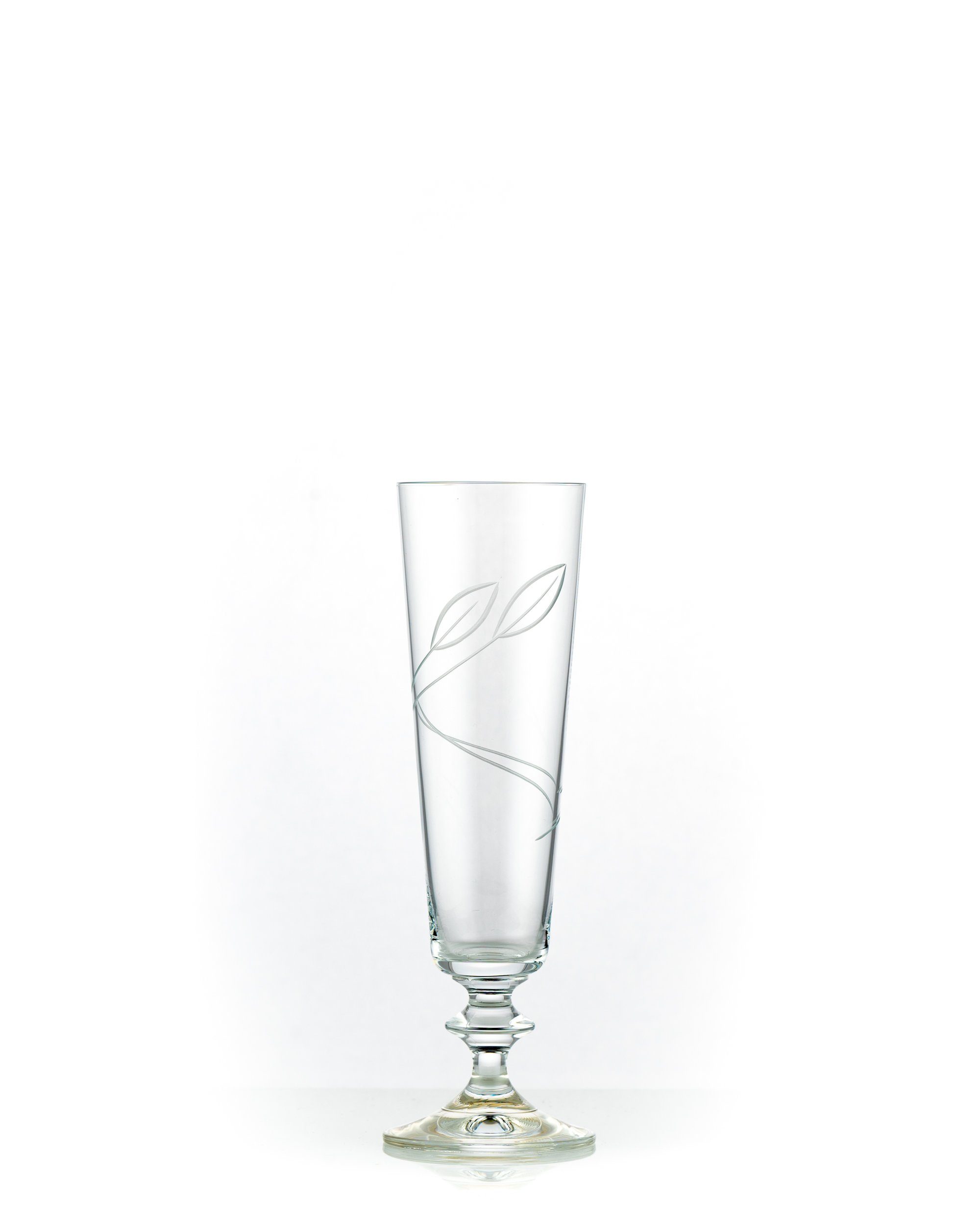 Crystalex Sektglas Bella geschliffen Sektgläser 205 ml 6er Set, Kristallglas, geschliffen