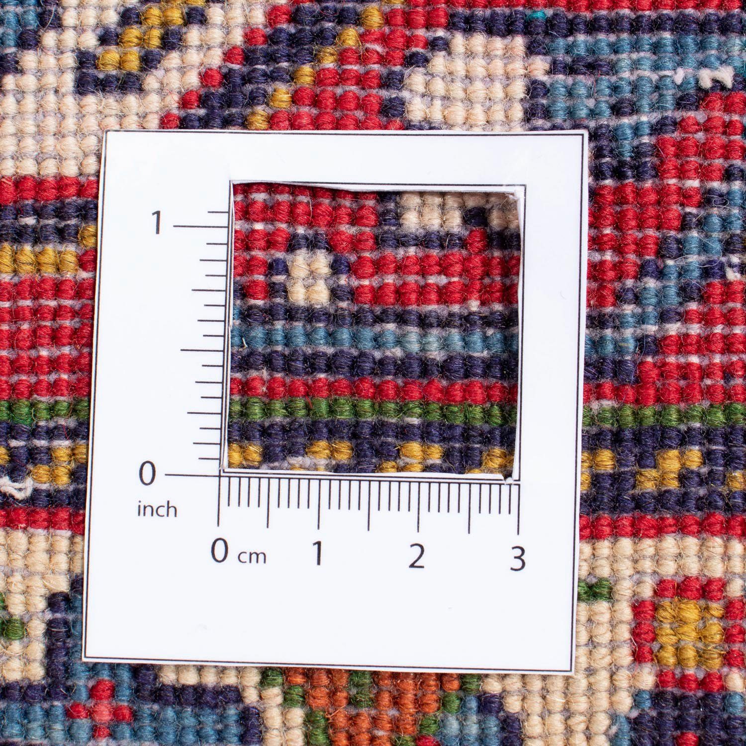 cm, mm, 10 mit 208 x morgenland, Unikat Wollteppich Höhe: scuro Zertifikat rechteckig, Medaillon Blu Sarough 307