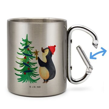 Mr. & Mrs. Panda Tasse Pinguin Weihnachtsbaum - Transparent - Geschenk, Weihnachten, Advent, Edelstahl, Robust & Isolierend