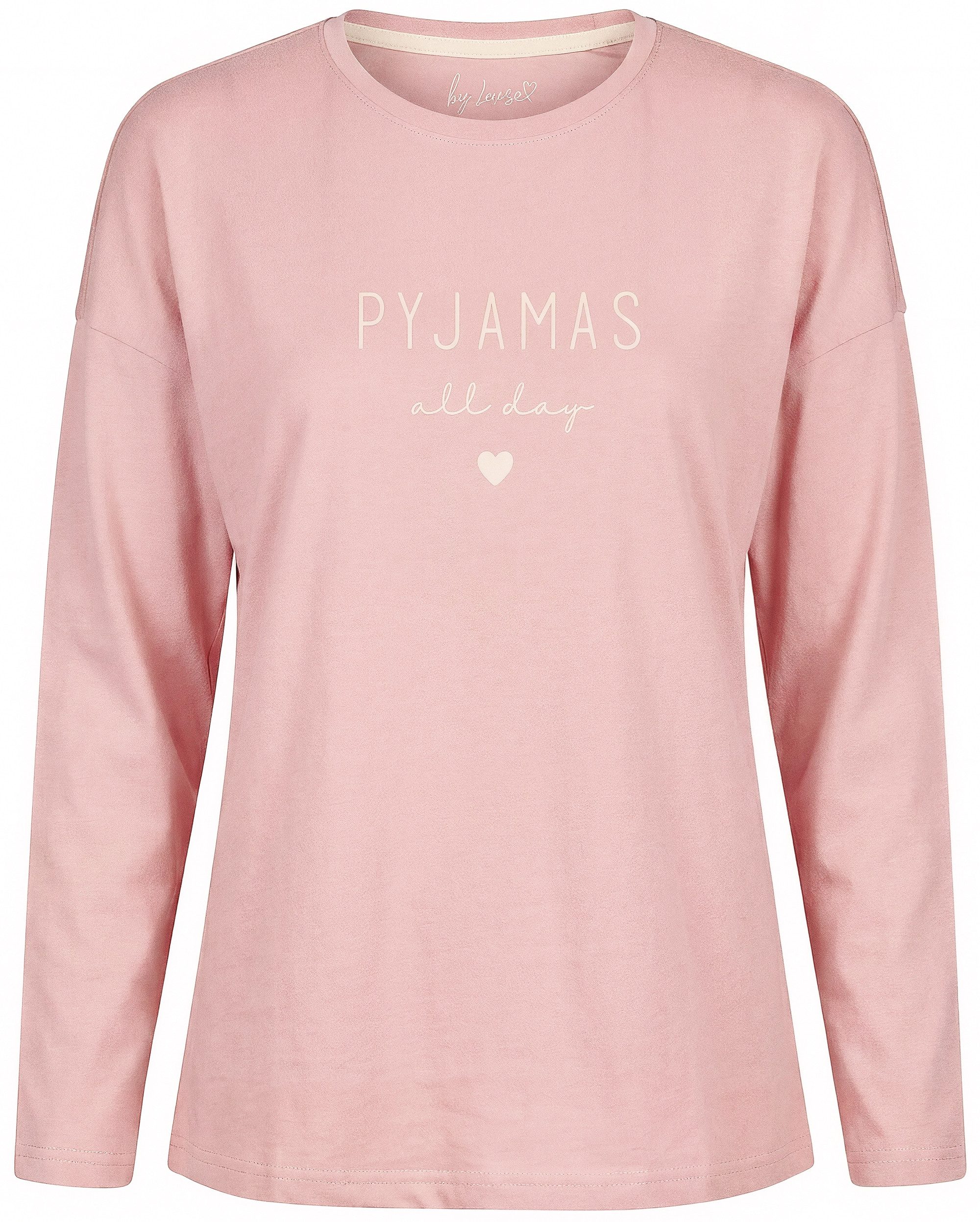 By Louise Pyjamaoberteil Moonlight Magic (Packung, 1-tlg., 1-teilig) Damen Pyjamaoberteil Langarm Baumwolle Shirt