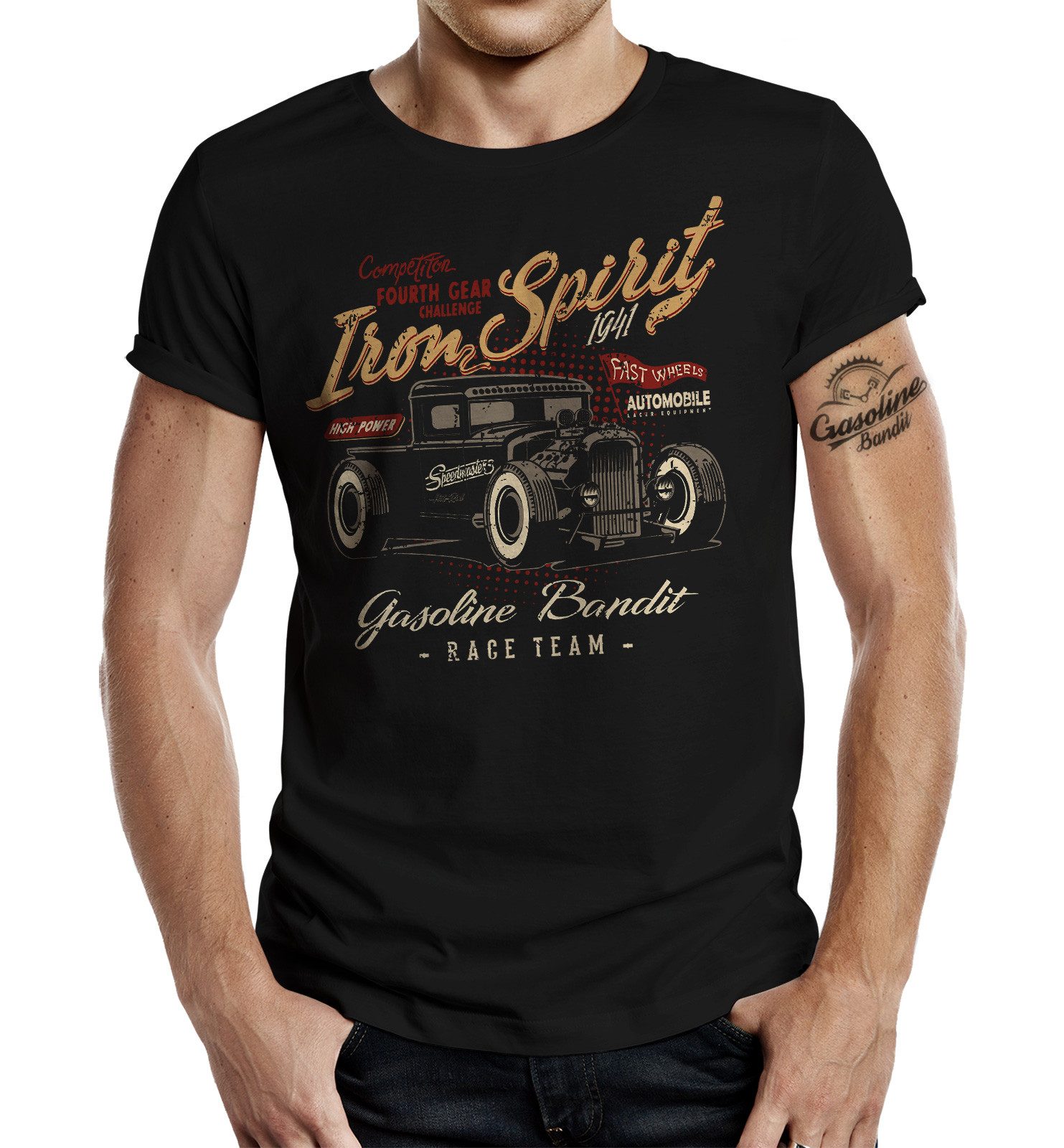 T-Shirt Gasoline Bandit Hot Rod Racer - Iron Spirit
