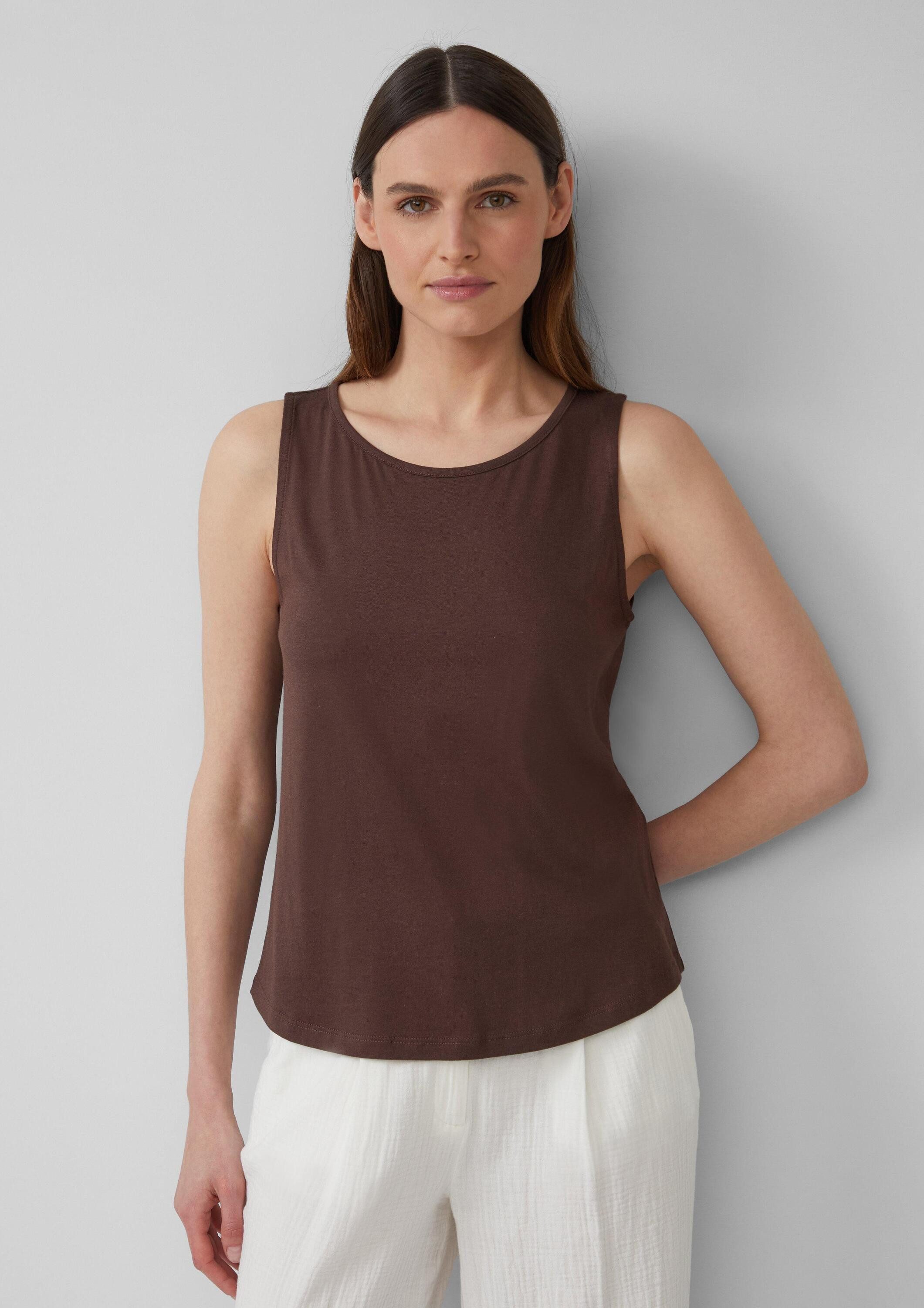 s.Oliver Muscleshirt T-Shirt Top mit dekorativem Cut-out günstig online kaufen