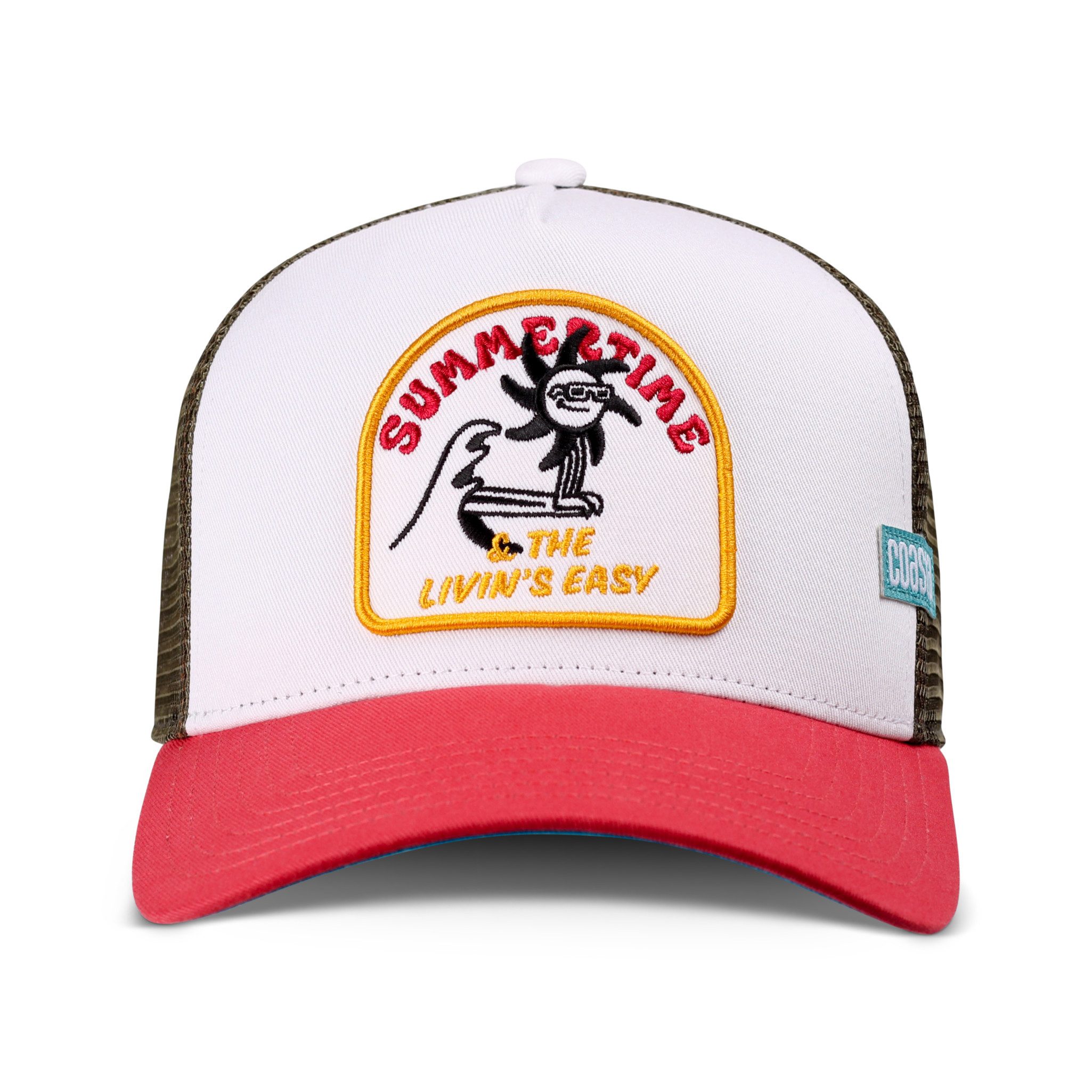 Coastal Trucker Cap Coastal HFT Summertime Trucker Cap White/Red (Basecap, Basecap, Trucker Kappe, Meshcap)