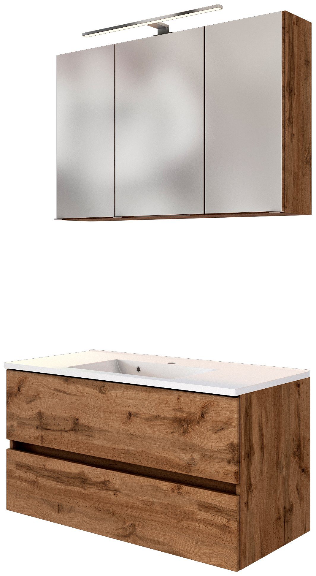 welltime Badmöbel-Set Baabe, (Set, 2-St), Breite 100 cm, Softclose-Funktion günstig online kaufen