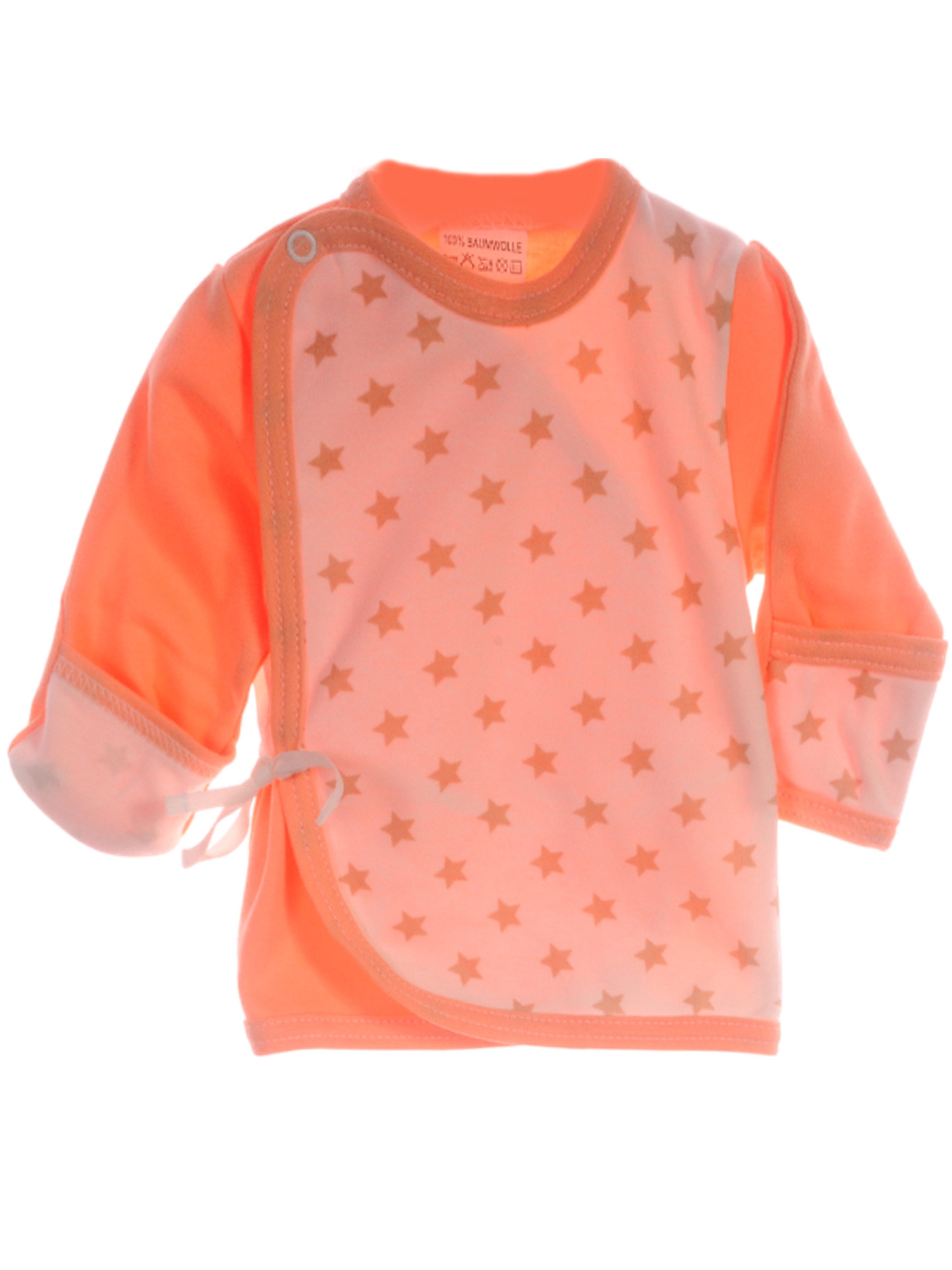 La Bortini Wickelshirt Baby Wickelhemdchen Flügelshirt für Neugeborene neutral aus reiner Baumwolle, 44 50 56 62