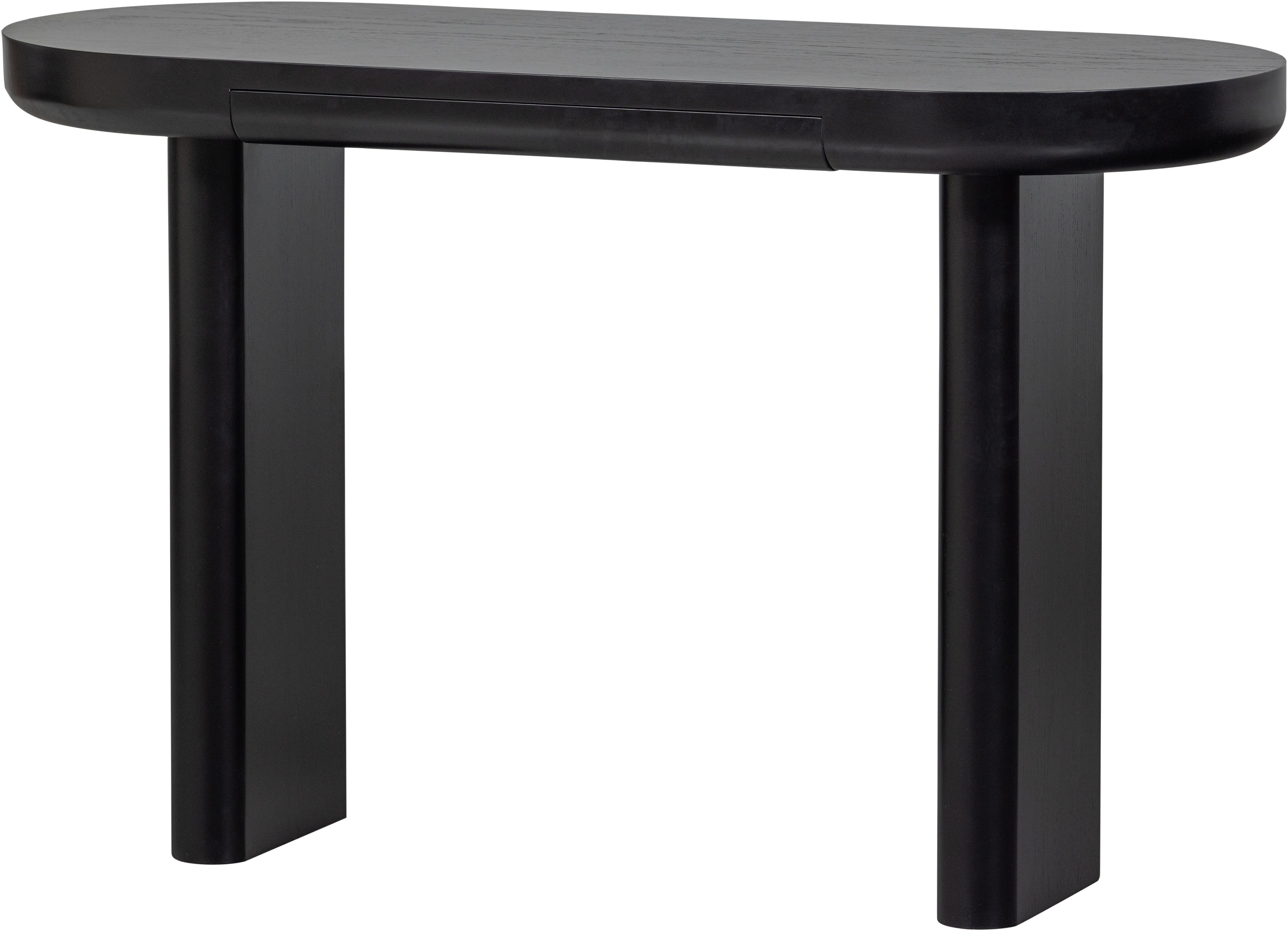 WOOOD Schreibtisch Mael aus MDF mit Furnierschicht und massiven Holzbeinen 120x50x75 cm, Tragkraft 50 kg, einfach zu montieren, sichtbare Maserung
