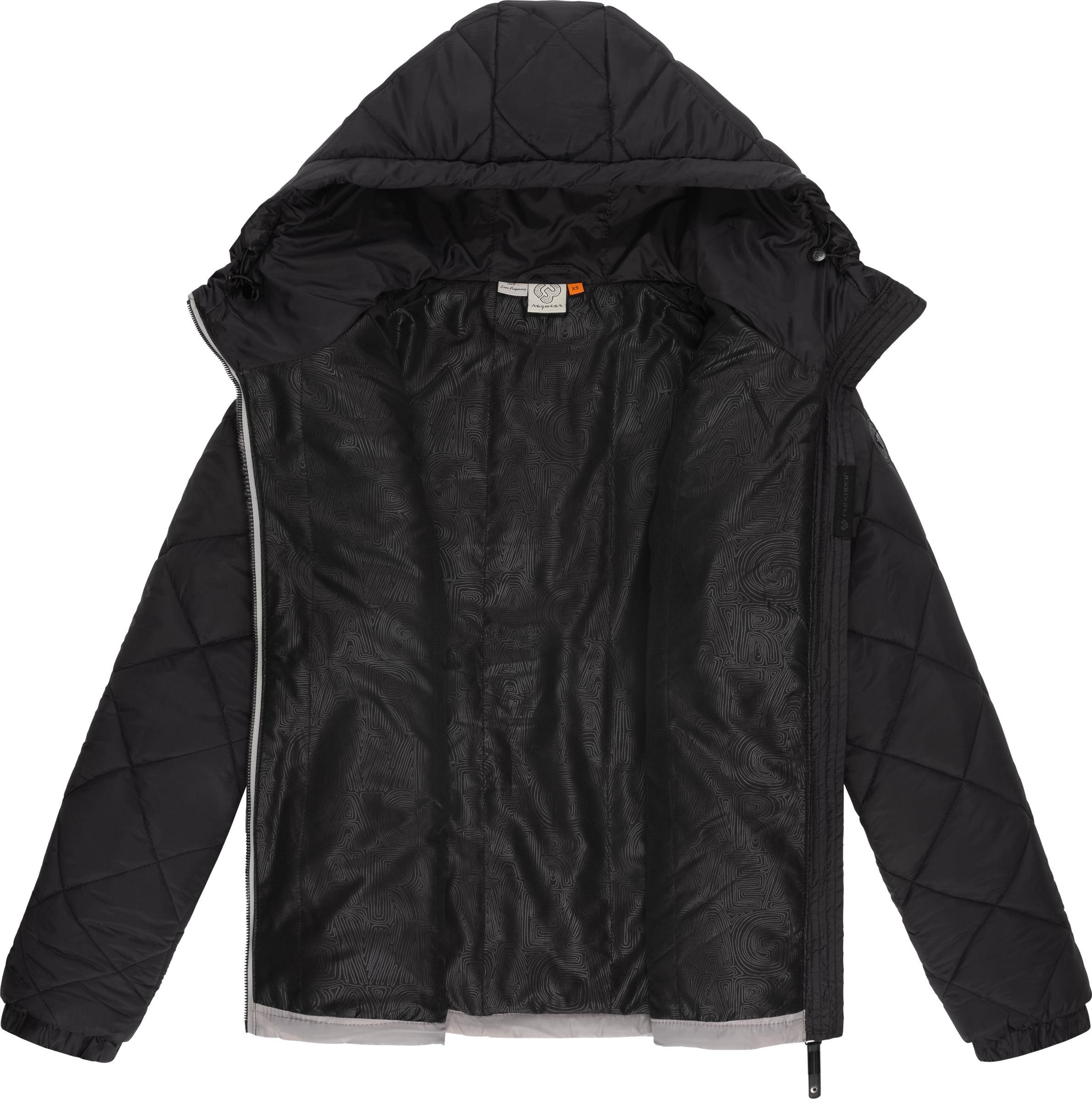 Ragwear Outdoorjacke Leeloo Damen Übergangsjacke aus Teddyfleece mit gesteppten Ärmeln